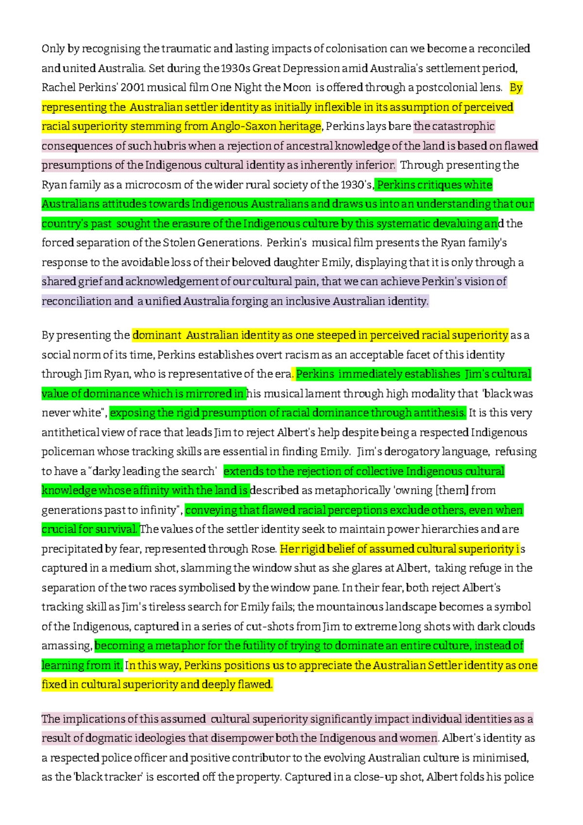 Copy of Mod A Stock Essay example - Only by recognising the traumatic ...