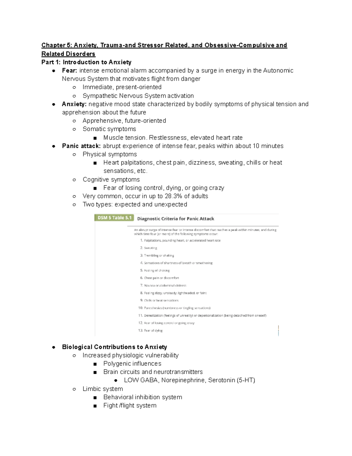 Ch 5 Anxiety, Trauma-and Stressor Related, And Obsessive-Compulsive And ...