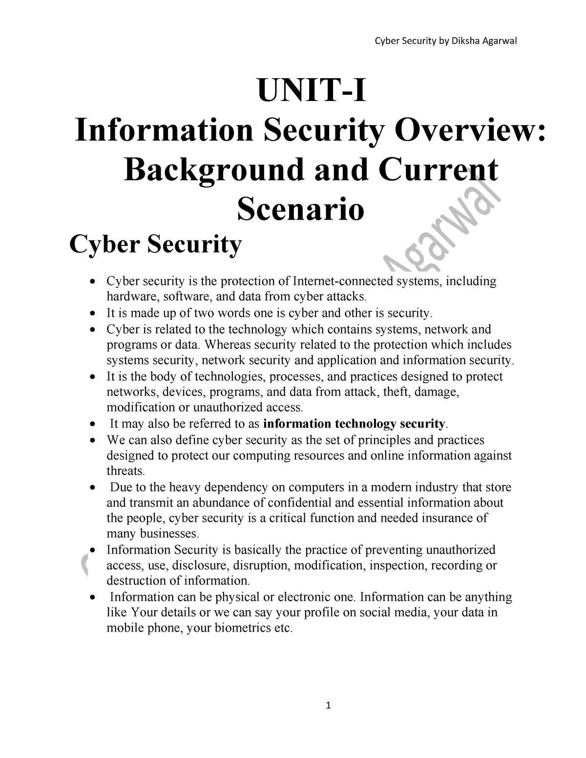 cs-unit-1-cyber-security-notes-for-mdsu-unit-i-information-security