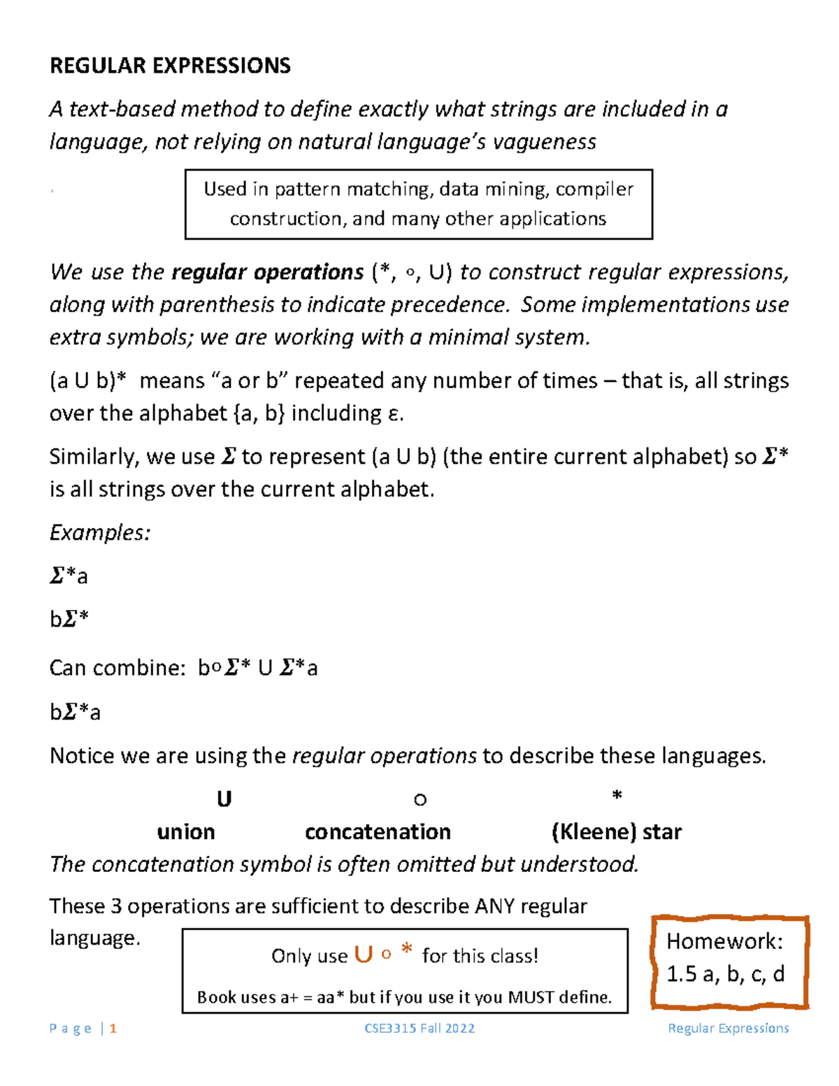 Regular Expressions - Lecture Notes - REGULAR EXPRESSIONS A text-based ...