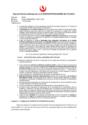 2022-2 Micro LAB3 - Kalum - microcontroladores - UPC - Studocu