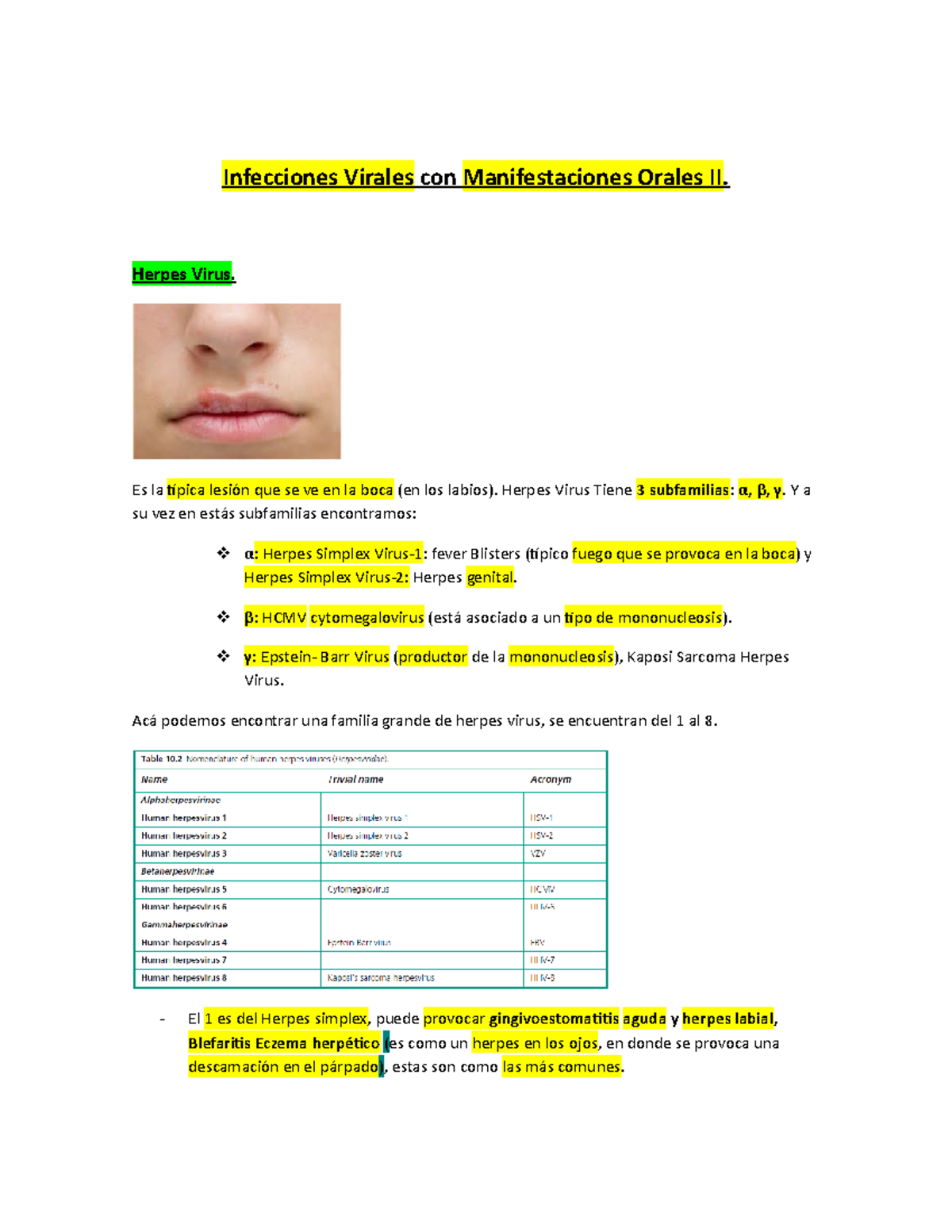 llagas mononucleosis