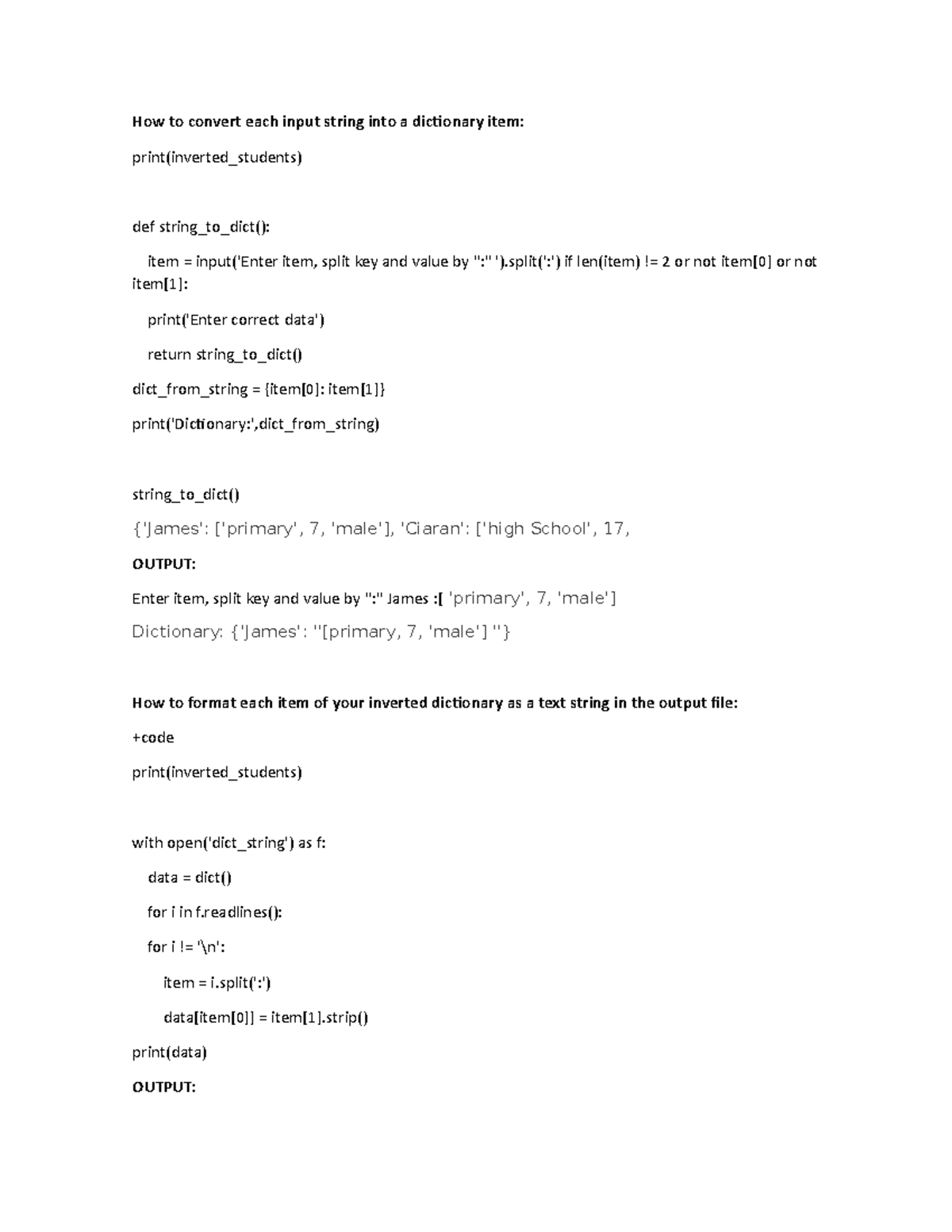 Jounal 08 - Learning Journal 08 - How to convert each input string into ...