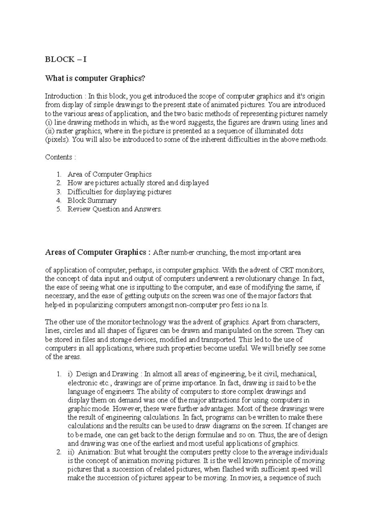 Graphix One - computer graphic work - BLOCK – I What is computer ...