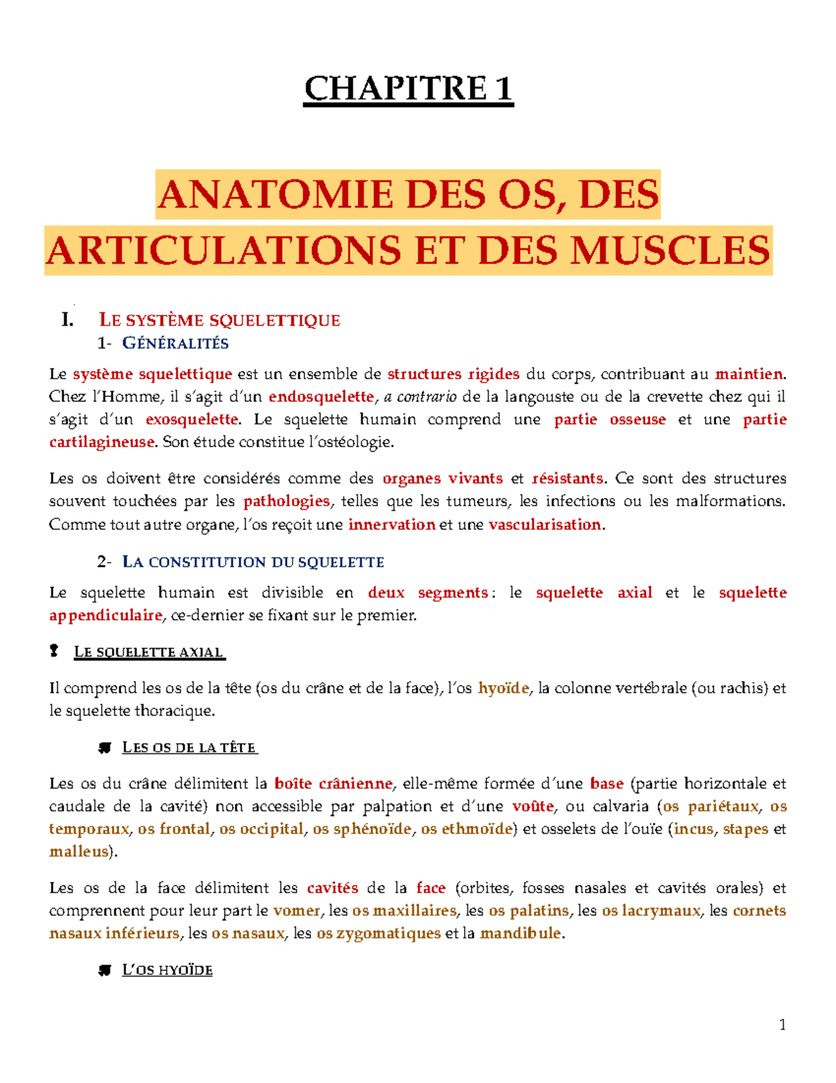 Anatomie De L Appareil Locomoteur Warning Tt More Functions Defined Than Expected Chapitre Anatomie Des Os Des Articulations Et Des Muscles Le Syst Me Studocu