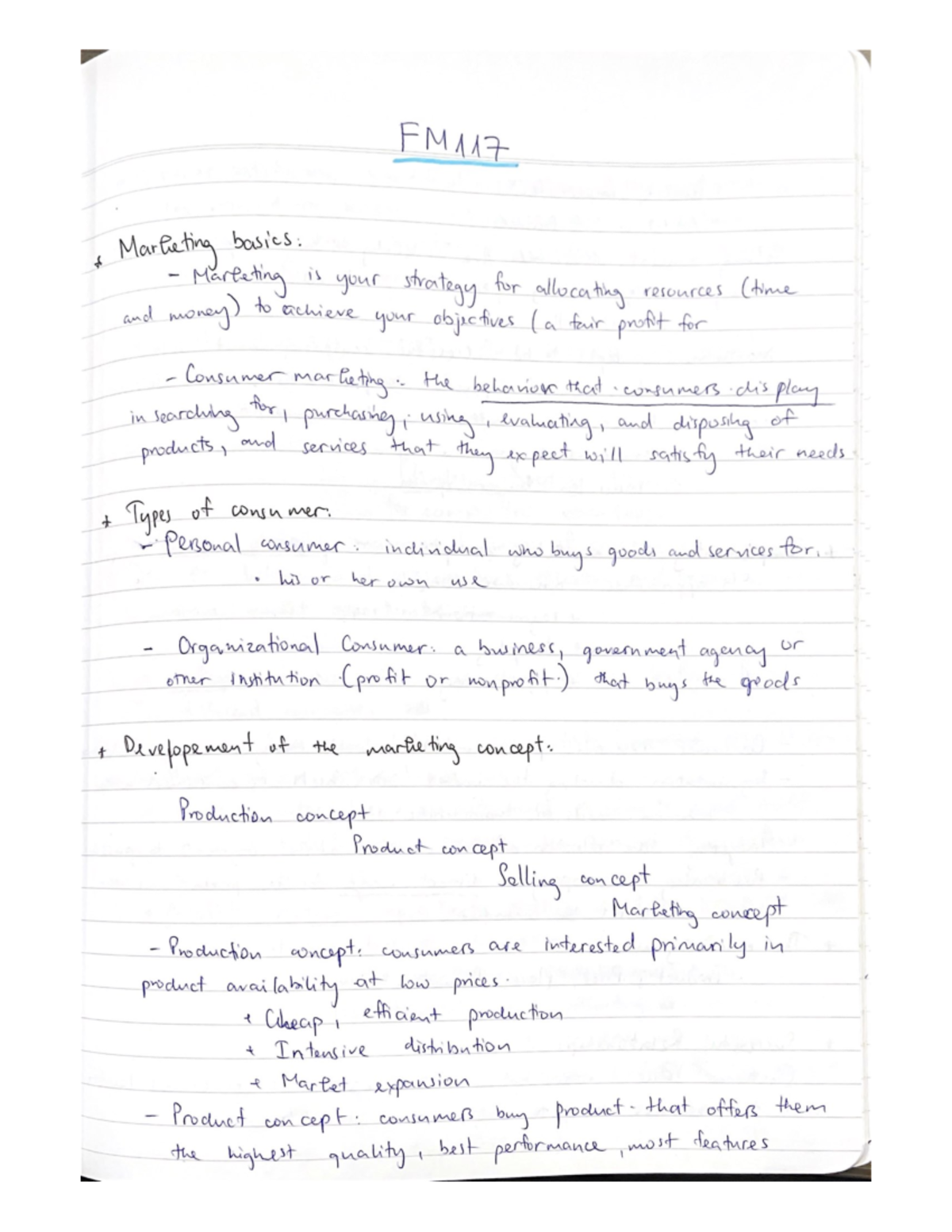 Fm117 chap 1 - Lecture notes 1 - FM : Max Geta) basics . _ Marten : iat ...