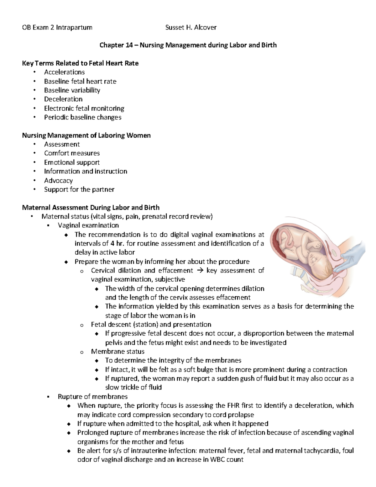 CH 14 - Summary Maternity and Pediatric Nursing - Chapter 14 – Nursing ...