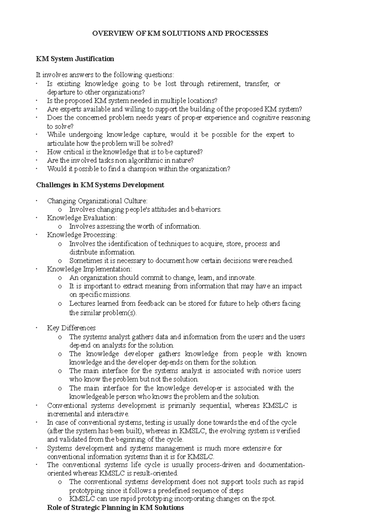 Ch07 Knowledge management solutions - OVERVIEW OF KM SOLUTIONS AND ...