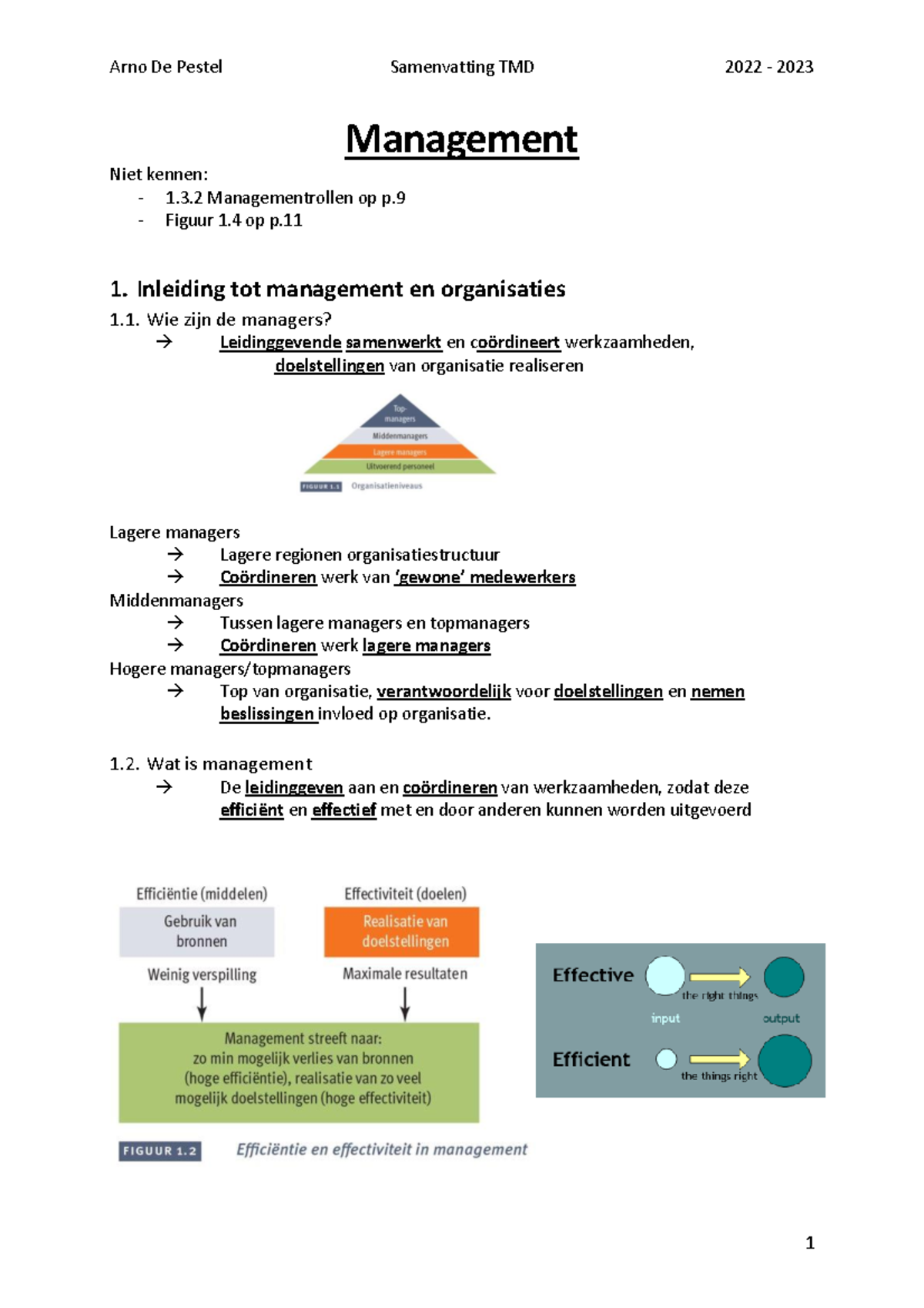 TMD Samenvatting - Alle Hoofdstukken Van TMD Samengevat - Management ...