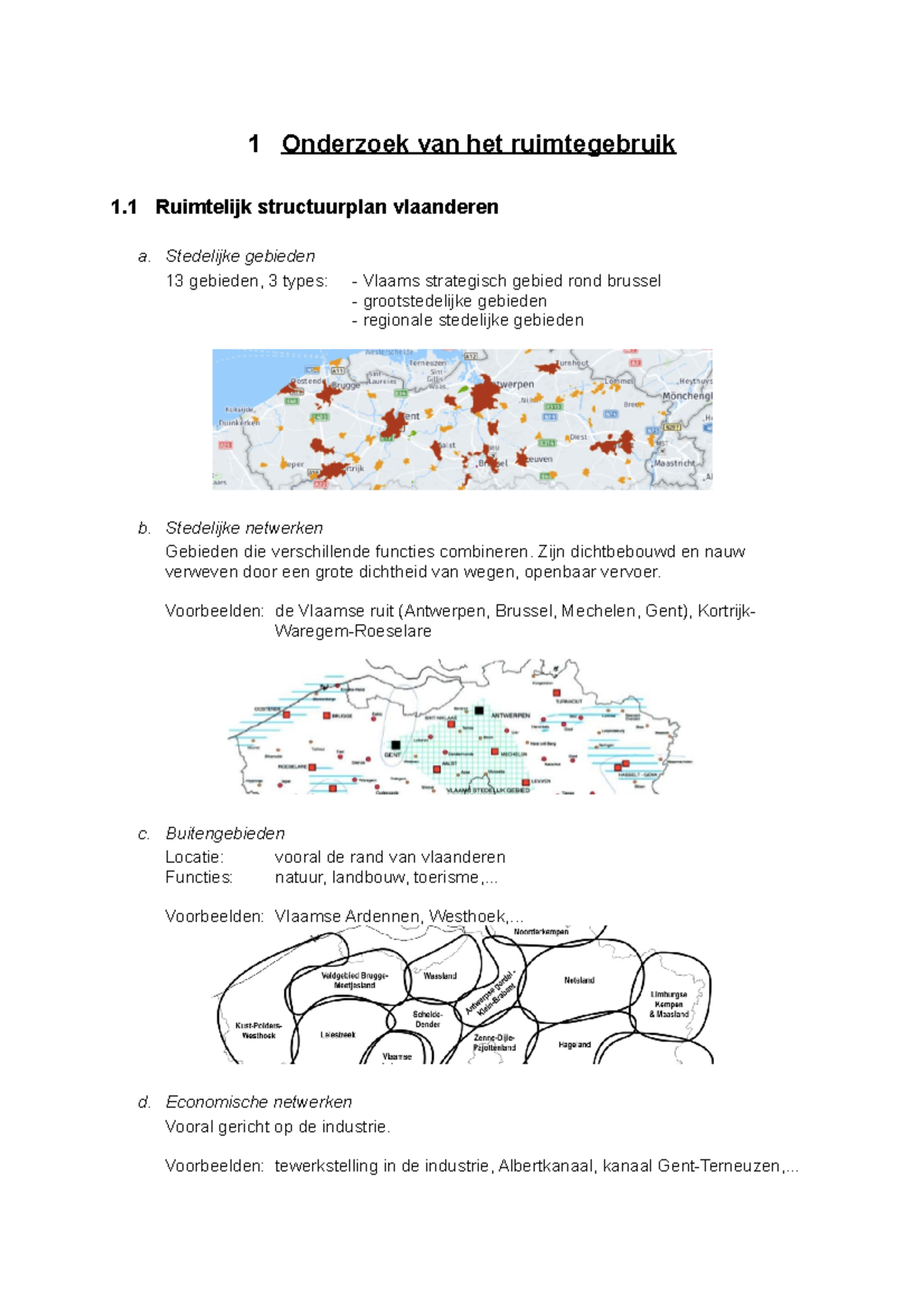 Aardrijkskunde Samenvatting - 1 Onderzoek Van Het Ruimtegebruik 1 ...