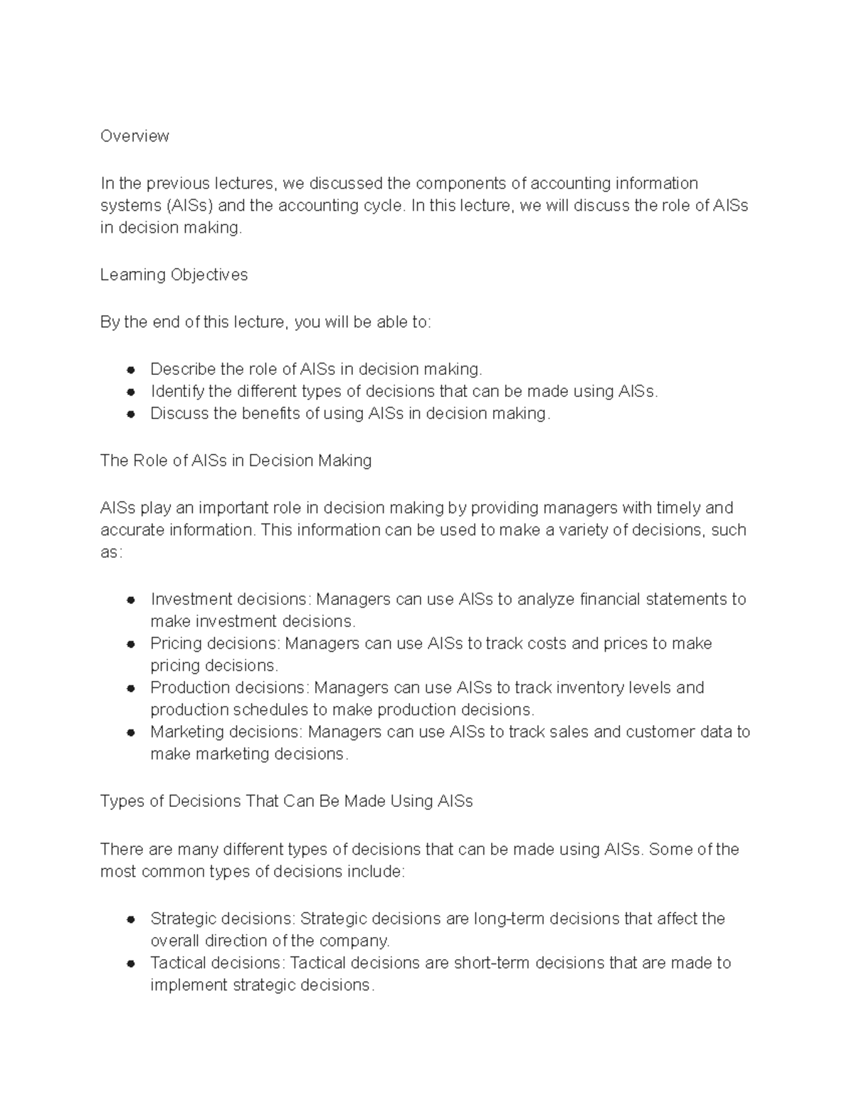 lecture-9-the-role-of-accounting-information-systems-in-decision-making