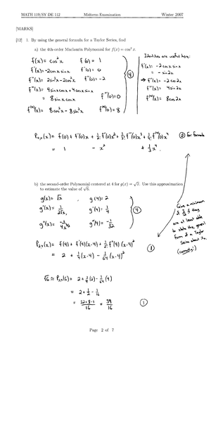 Quiz 4 solutions - MATH 119 - Studocu