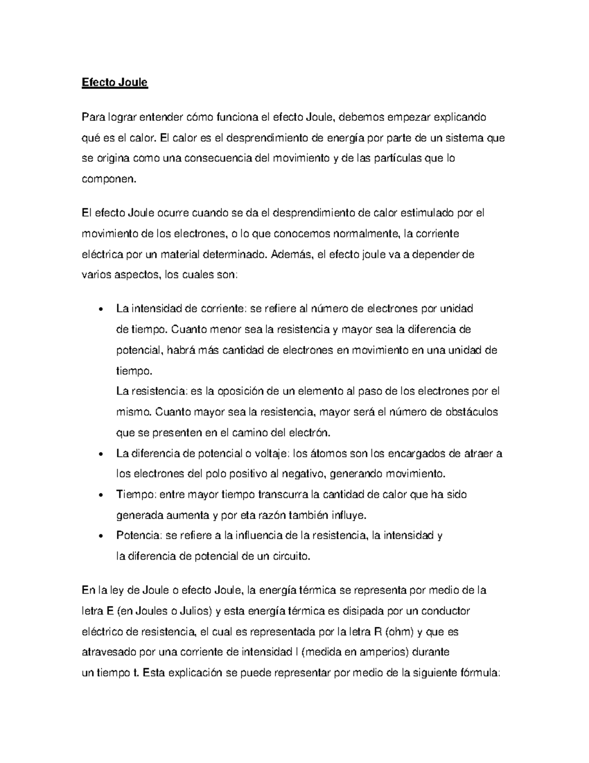 Efecto Joule Efecto Joule Para Lograr Entender C mo Funciona El