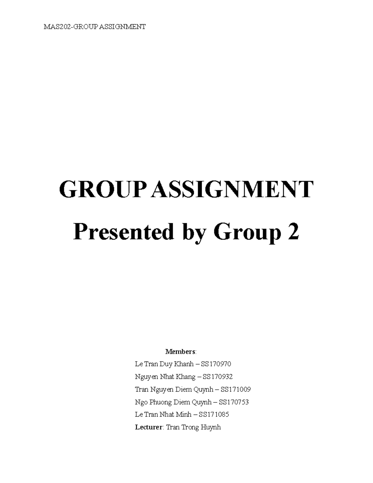 group assignment example