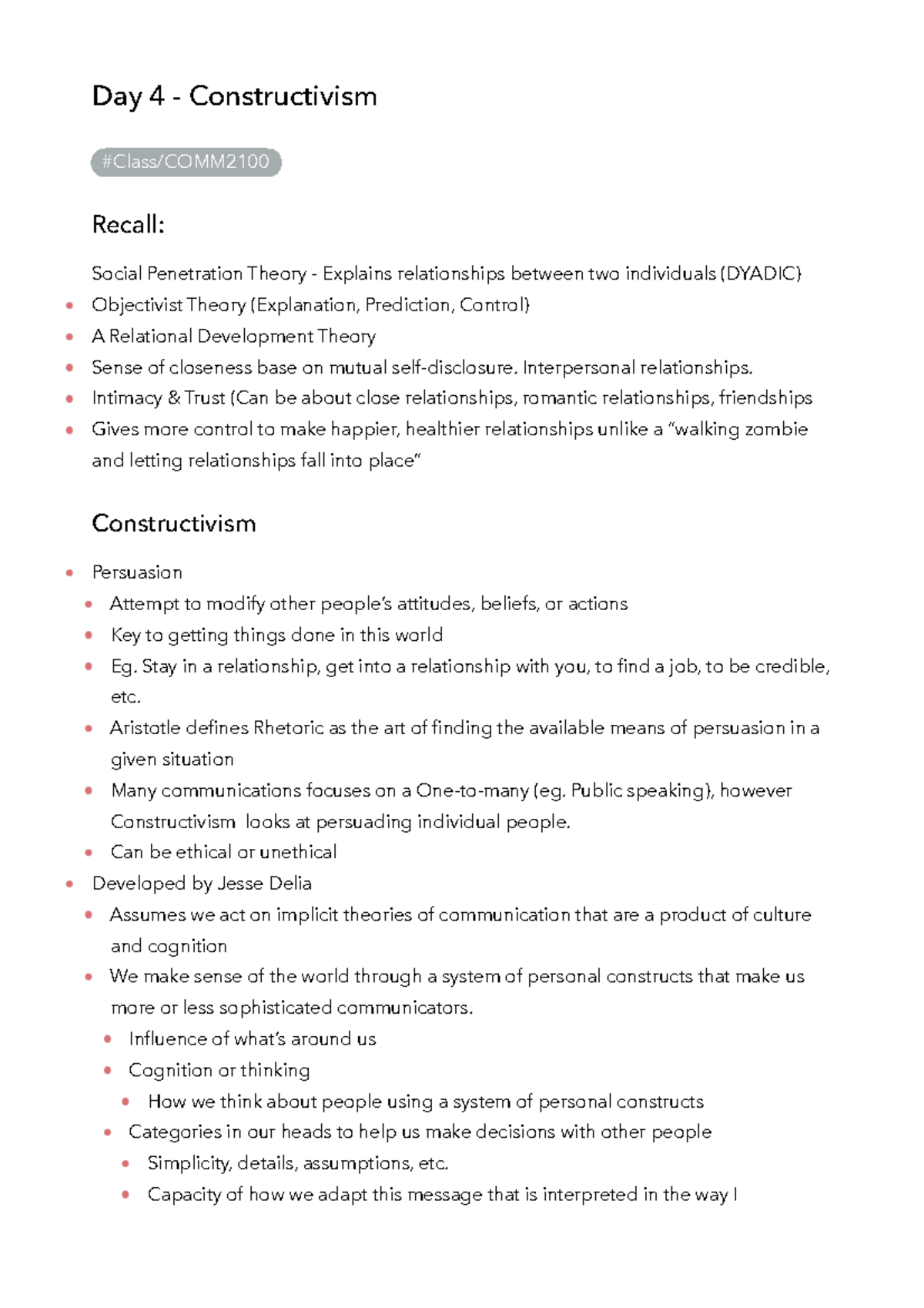 Day 4 - Constructivism - Lecture notes 5 - Day 4 - Constructivism # ...