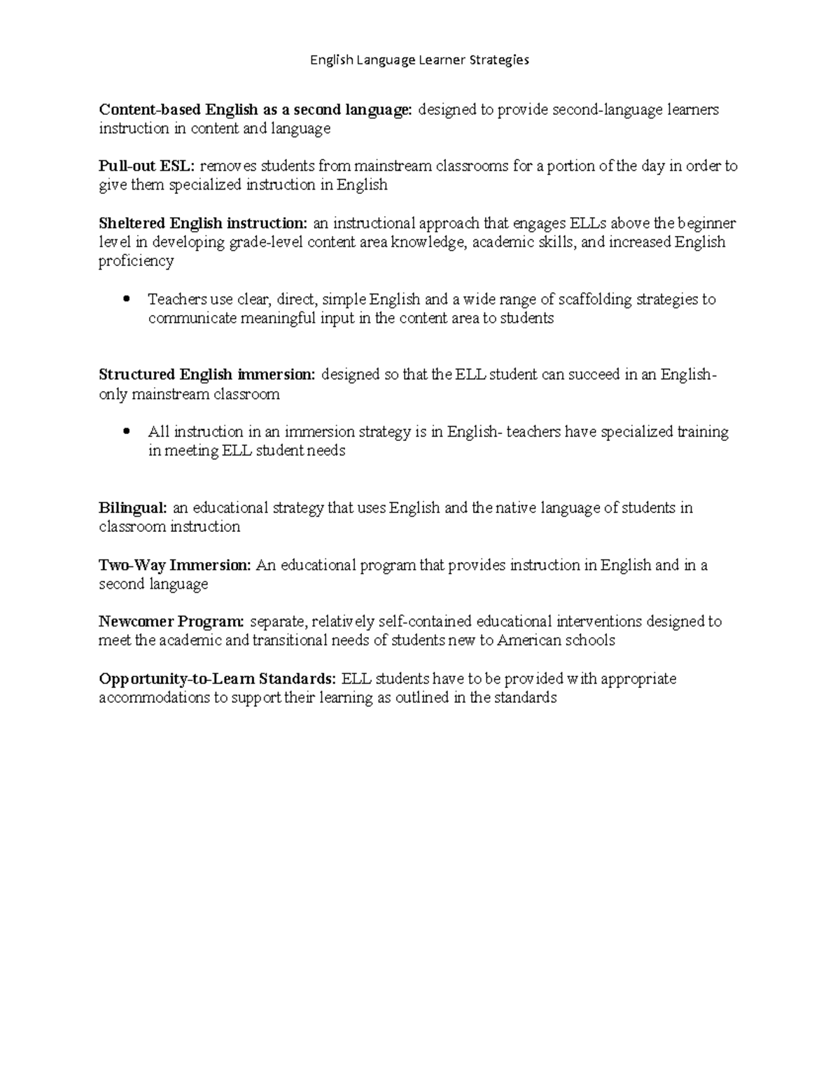 Beginning English Language Learner Worksheets