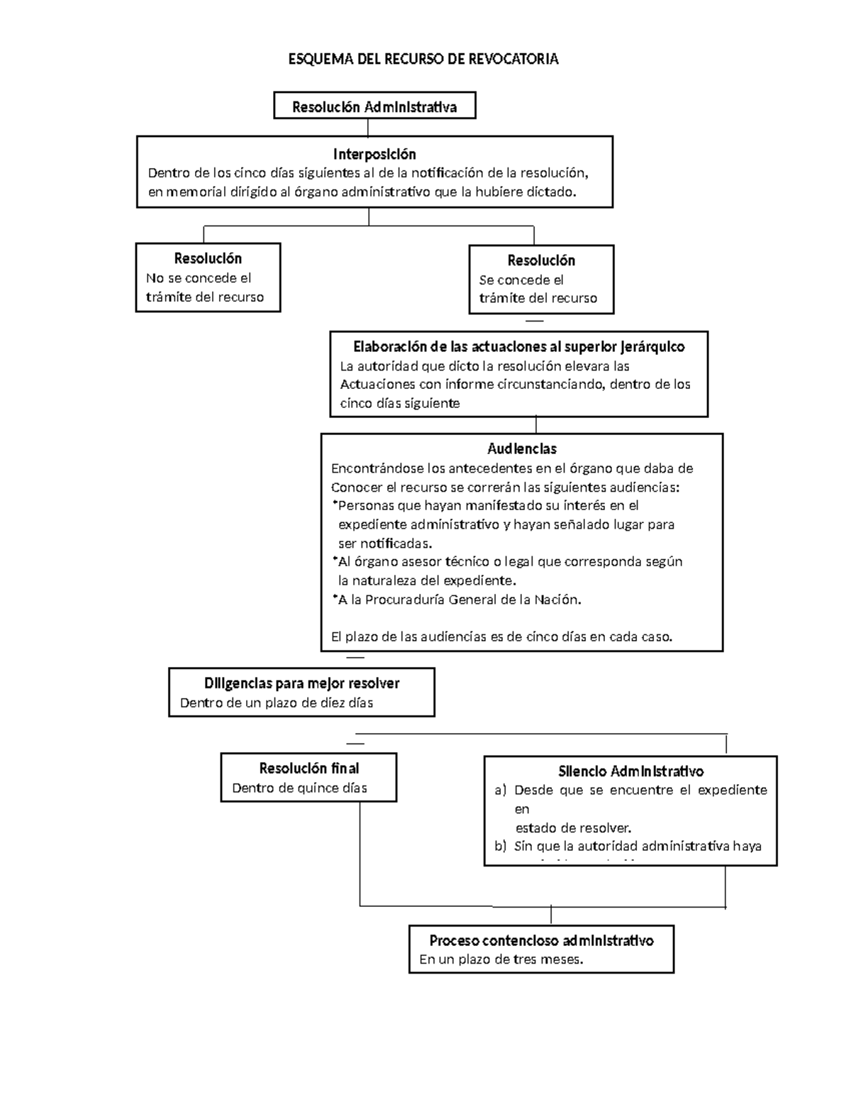 Esquema DEL Recurso DE Revocatoria - ESQUEMA DEL RECURSO DE REVOCATORIA ...