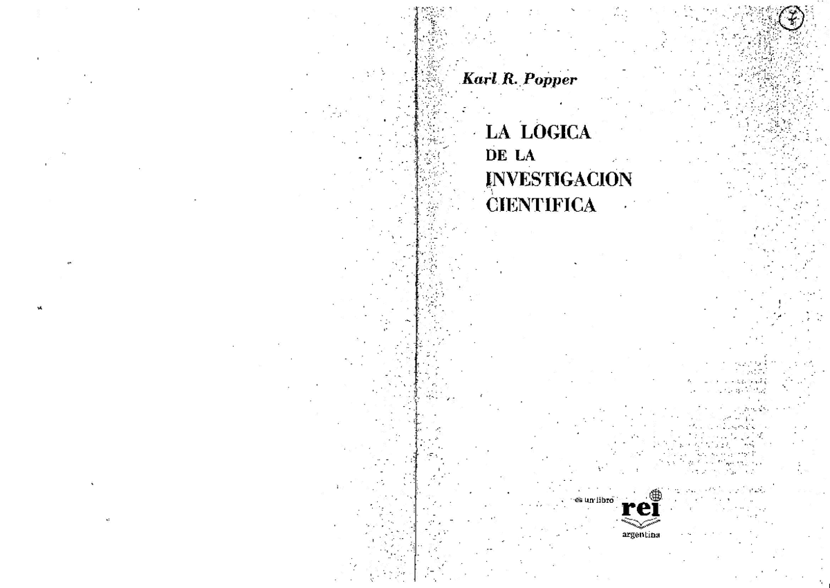 Popper - La lógica de la investigación científica - Problematica del