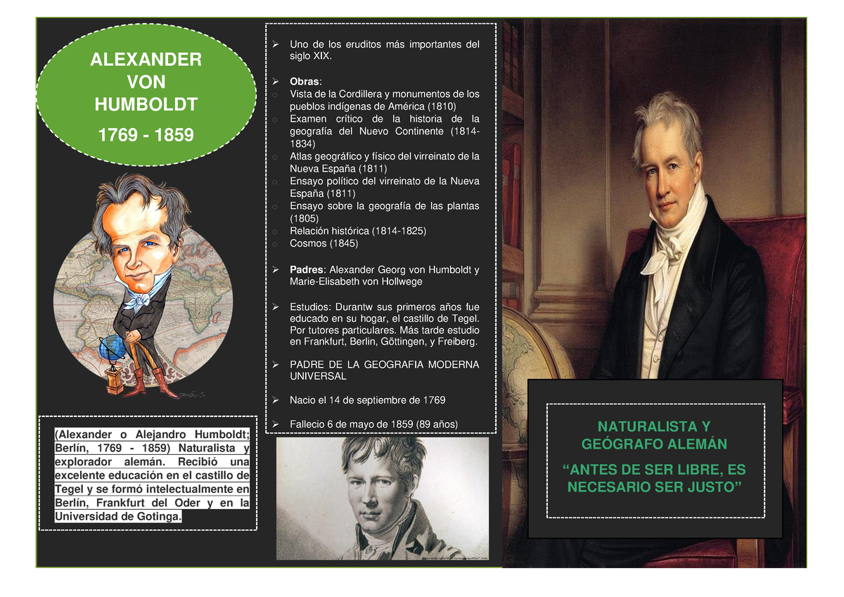 Alexander Von Humboldt - ALEXANDER VON HUMBOLDT 1769 - 1859 (Alexander ...