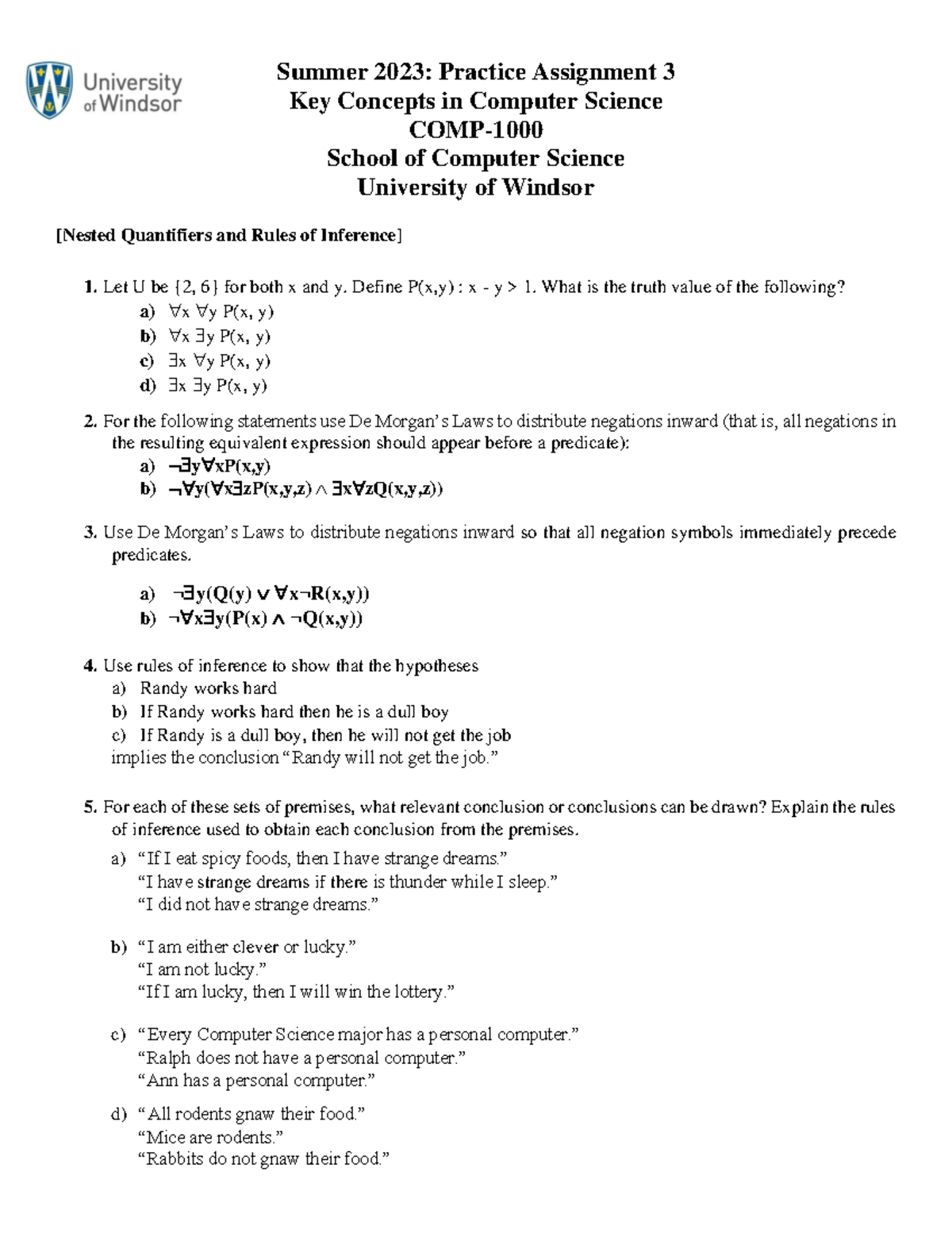 PA03 COMP 1000 S23 practice assignment Summer 2023 Practice
