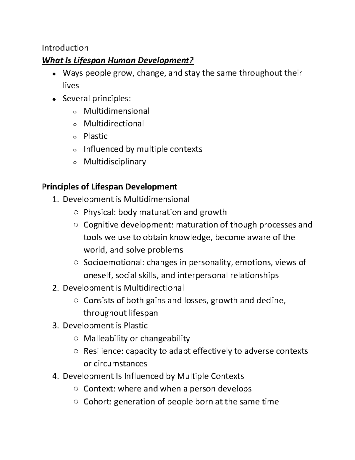 Introduction - Lecture notes 1 - Introduction What Is Lifespan Human ...