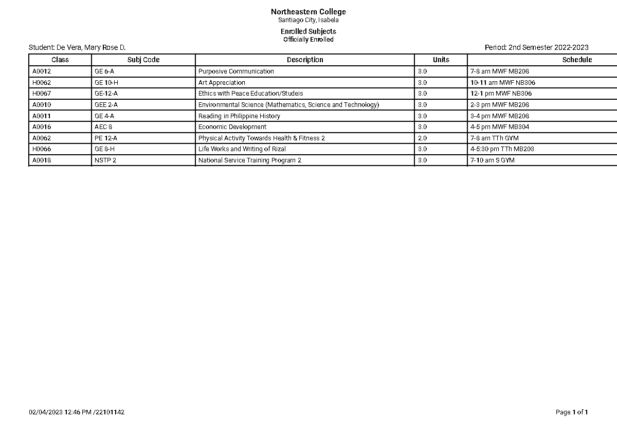 20a029c5 6ac9 4d4f bdf0 a00a6d54098 d - Class Subj Code Description ...