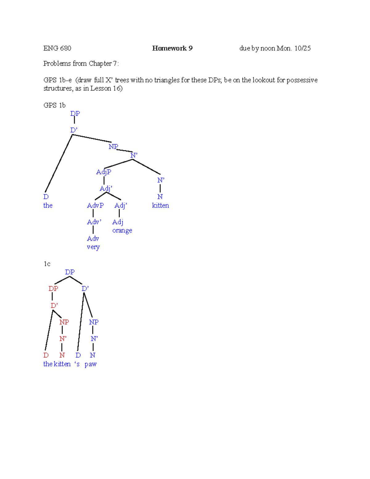 syntax-carnie-ch-7-x-bar-theory-answers-eng-6-80-homework-9-due-by