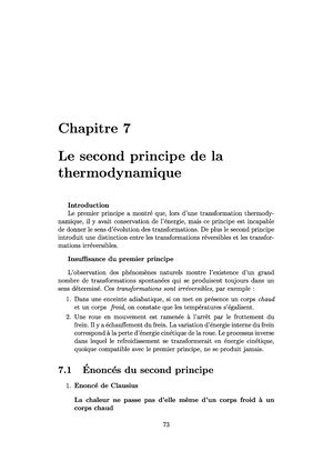 [Solved] Le Cours De Thermodynamique Mecanique Pour S1 Bcg Les Partie ...