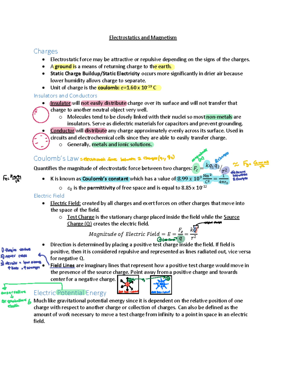 Copy of 5Electrostatics and Electrostatics and