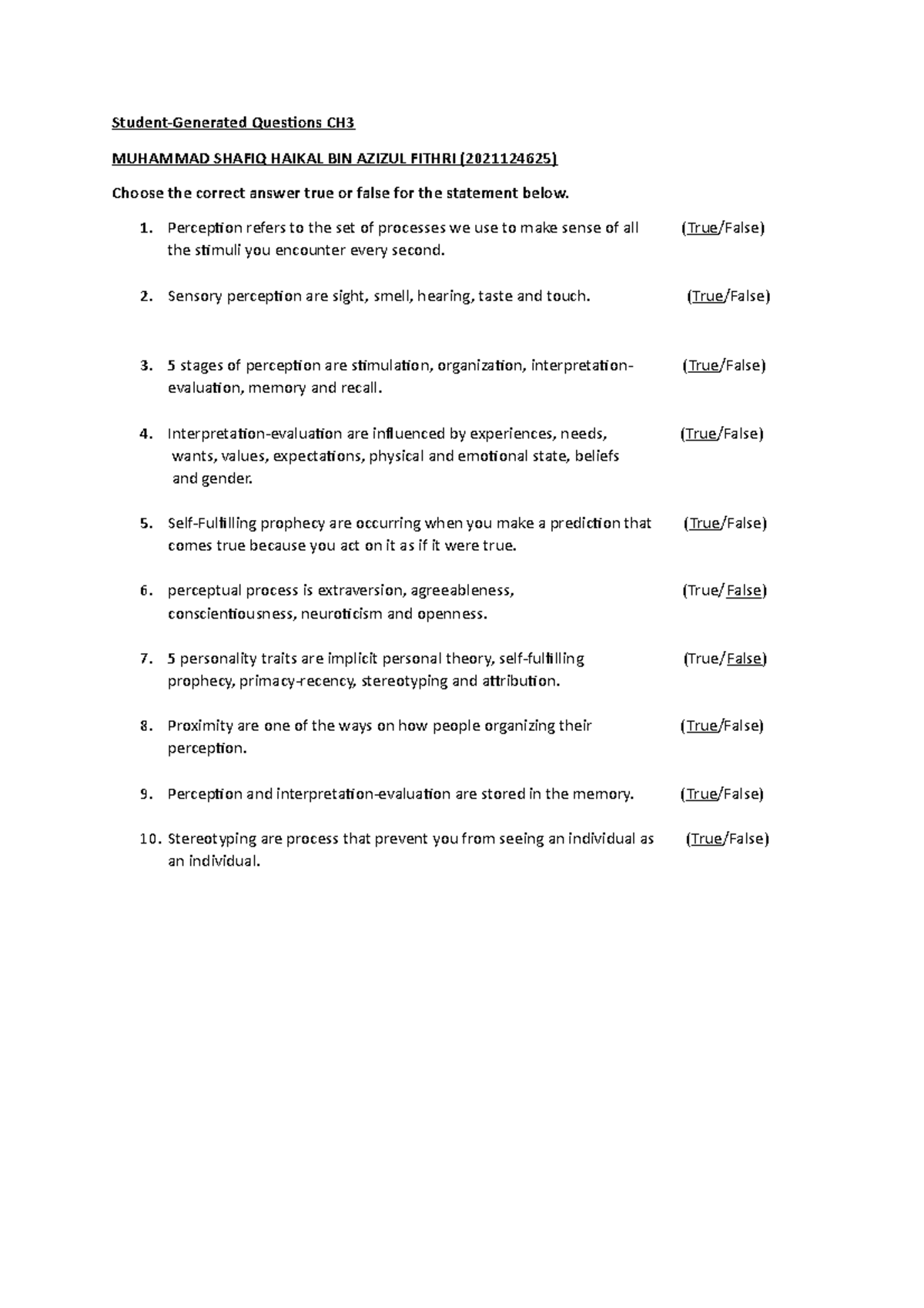 Student-Generated Questions CH3 - Student-Generated Questions CH ...