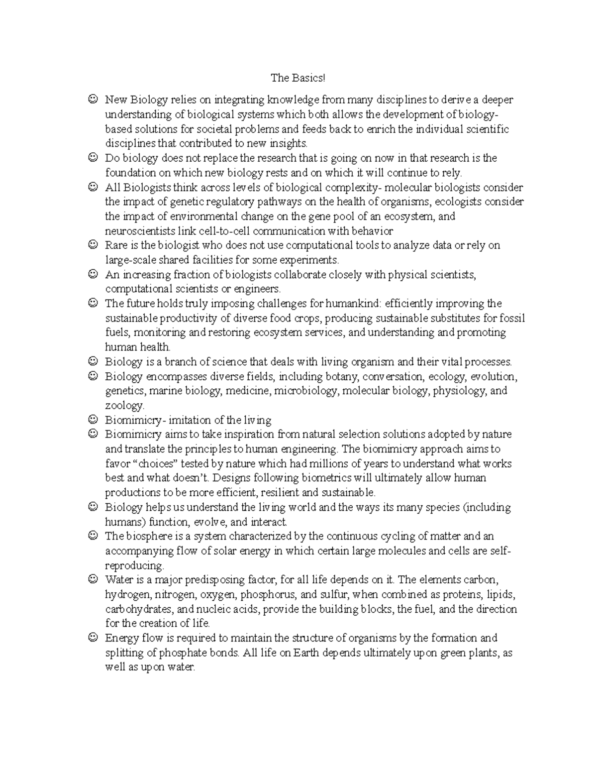 BIOL Week 1 - Copy - Transcription for lecture videos along with quiz ...