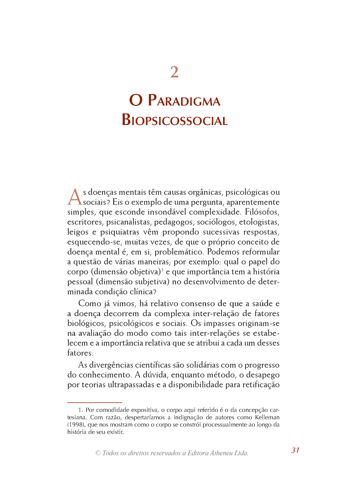 2 O Paradigma - 31 2 O PARADIGMA BIOPSICOSSOCIAL A S Doenças Mentais ...