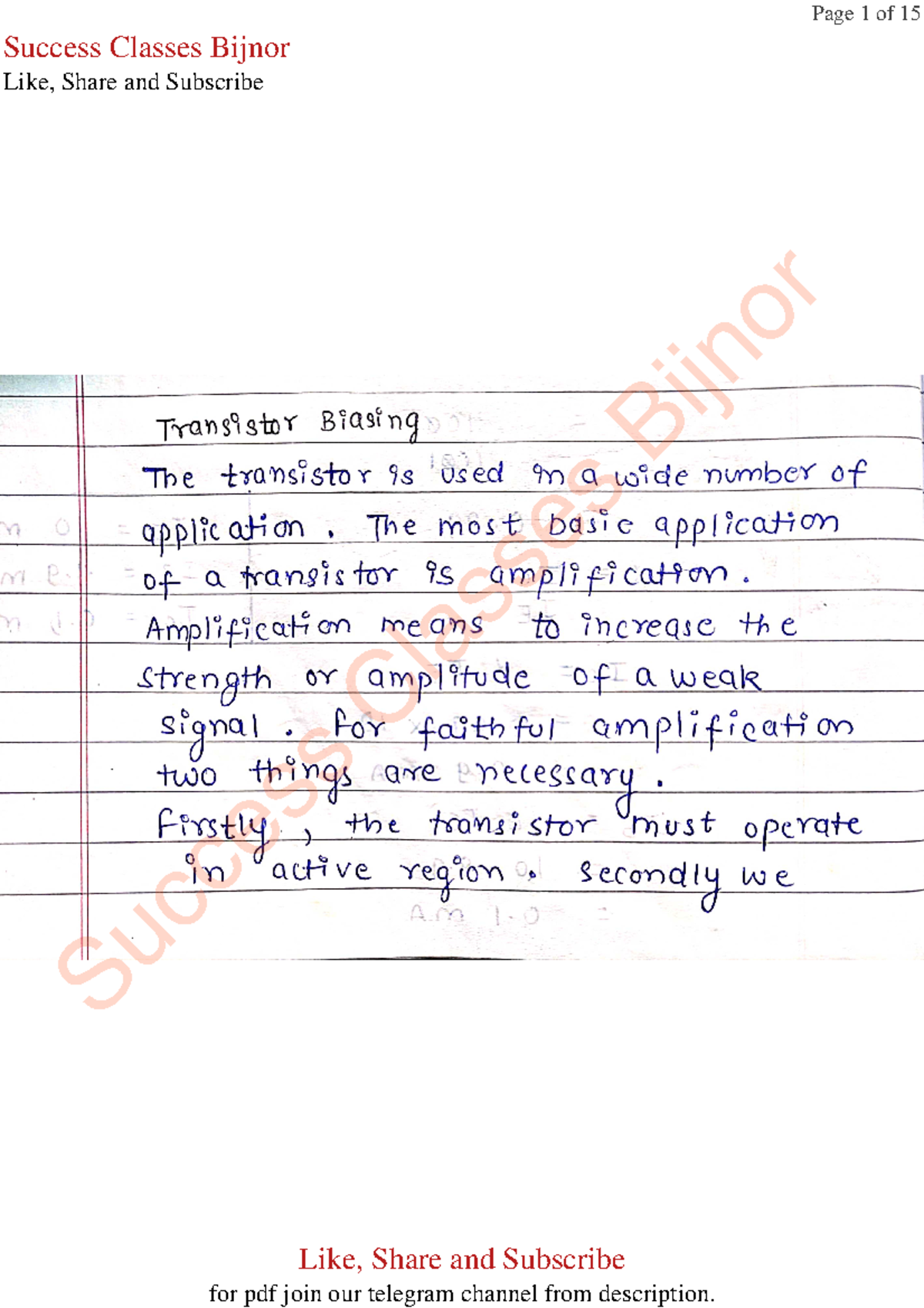 Lecture notes for electronics engineering for aktu students second year