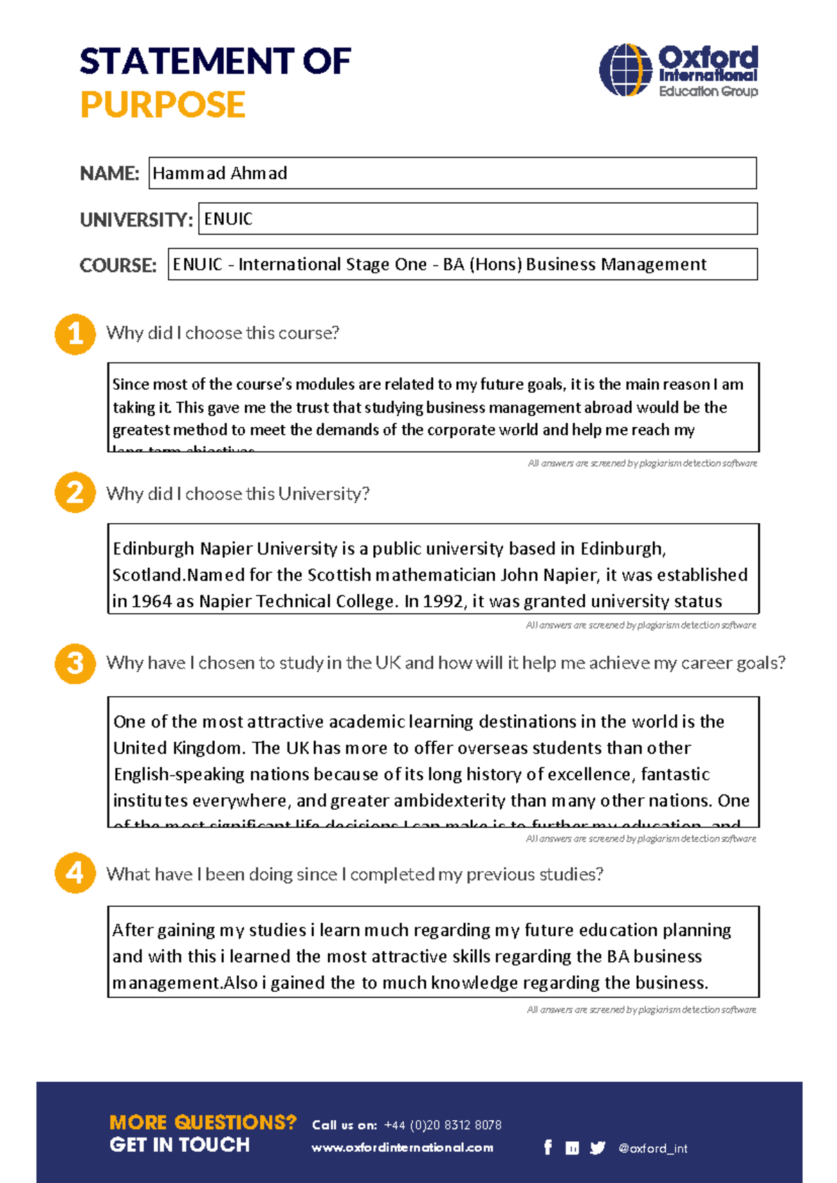 SOP Form (3) (1255) - please approved - STATEMENT OF PURPOSE MORE ...