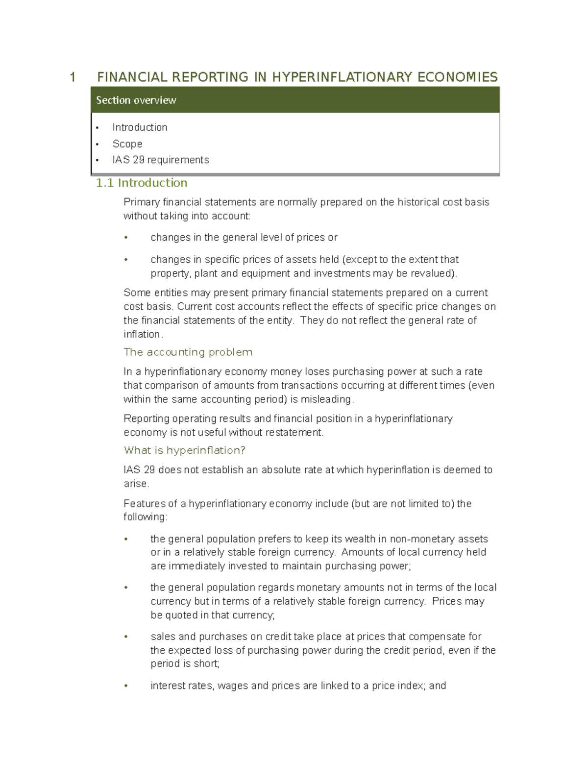 Financial Reporting In Hyperinflationary Economies - 1 FINANCIAL ...