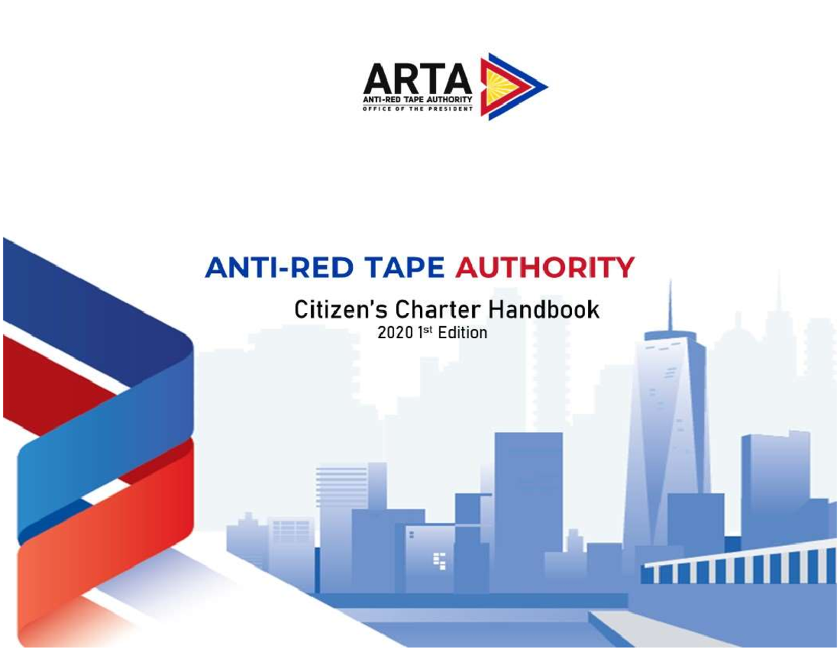 ARTA Citizen Charter 2020 1st Edition - ANTI-RED TAPE AUTHORITY CITIZEN ...
