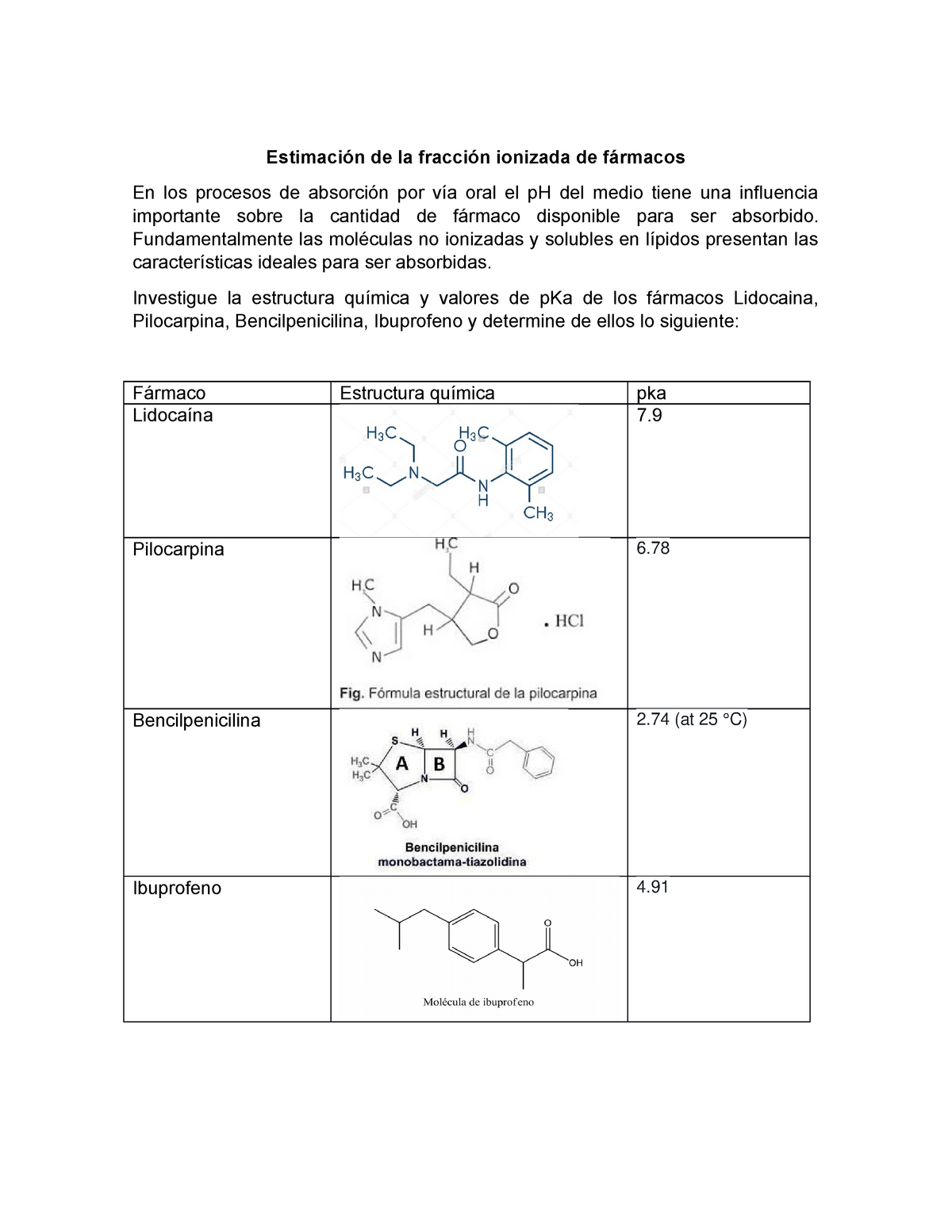 Estimacion De La Fraccion Ionizada De Farmacos Uaem Studocu