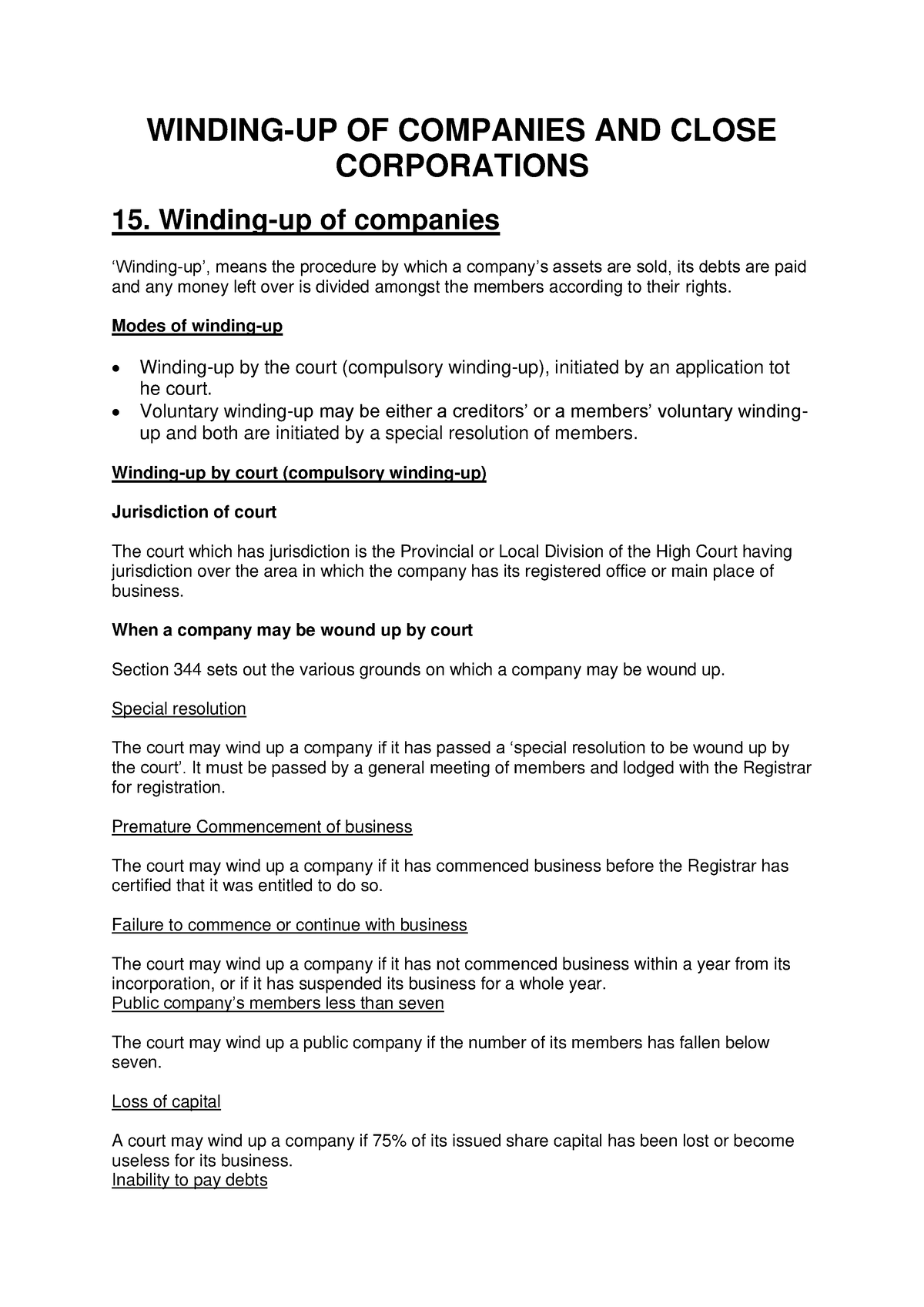 Winding UP OF Companies AND Close Corporations WINDING UP OF   Thumb 1200 1697 