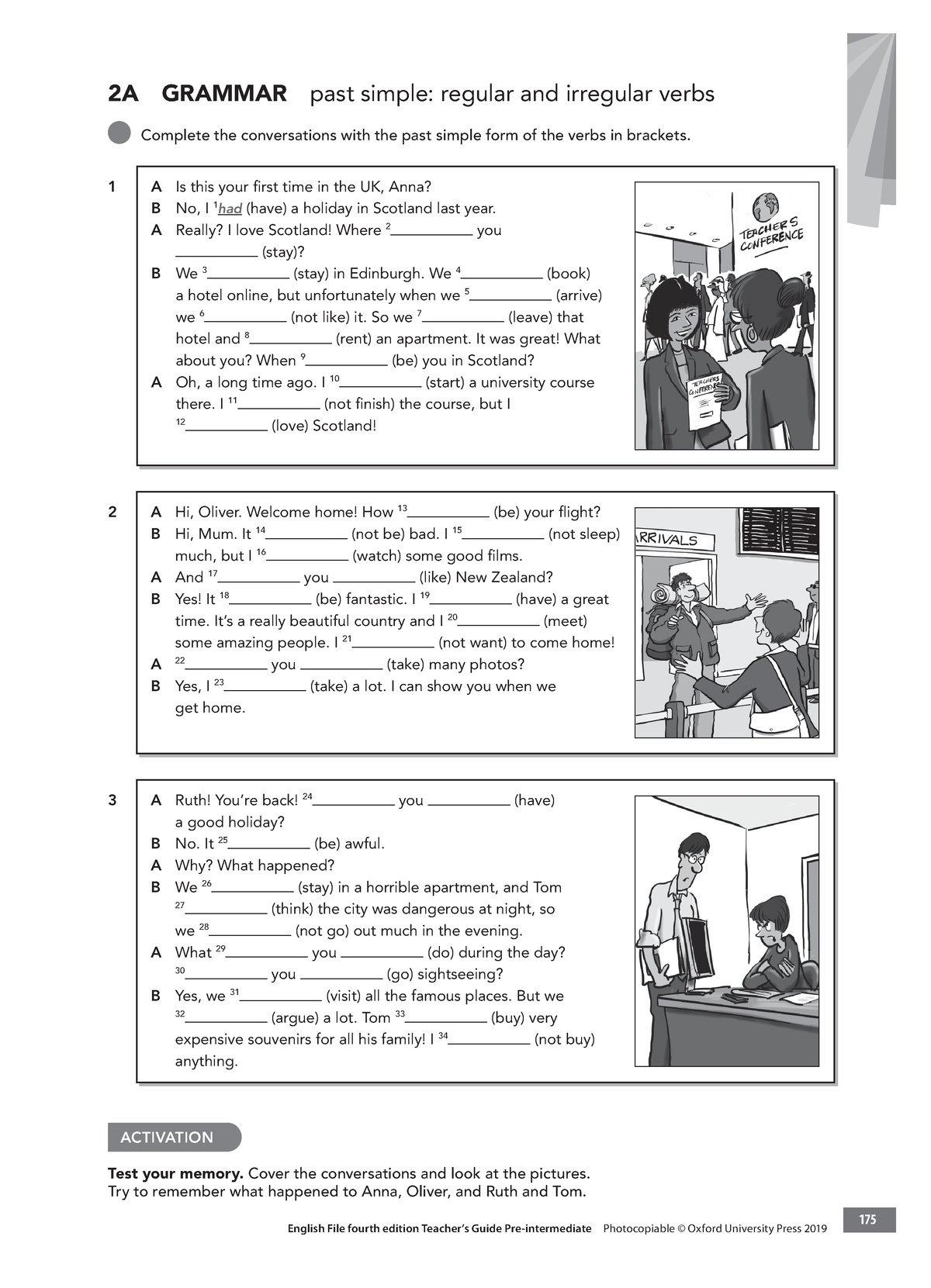 English File 4e Pre Intermediate Tg Pcm Grammar 2a English F Ile F Ourth Edition T Eachers G 3580