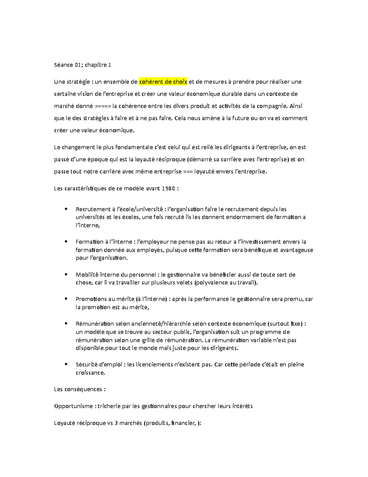 Prise de NOTE POUR PRÉPARATION A L'EXAMEN - Séance 01; chapitre 1 Une ...