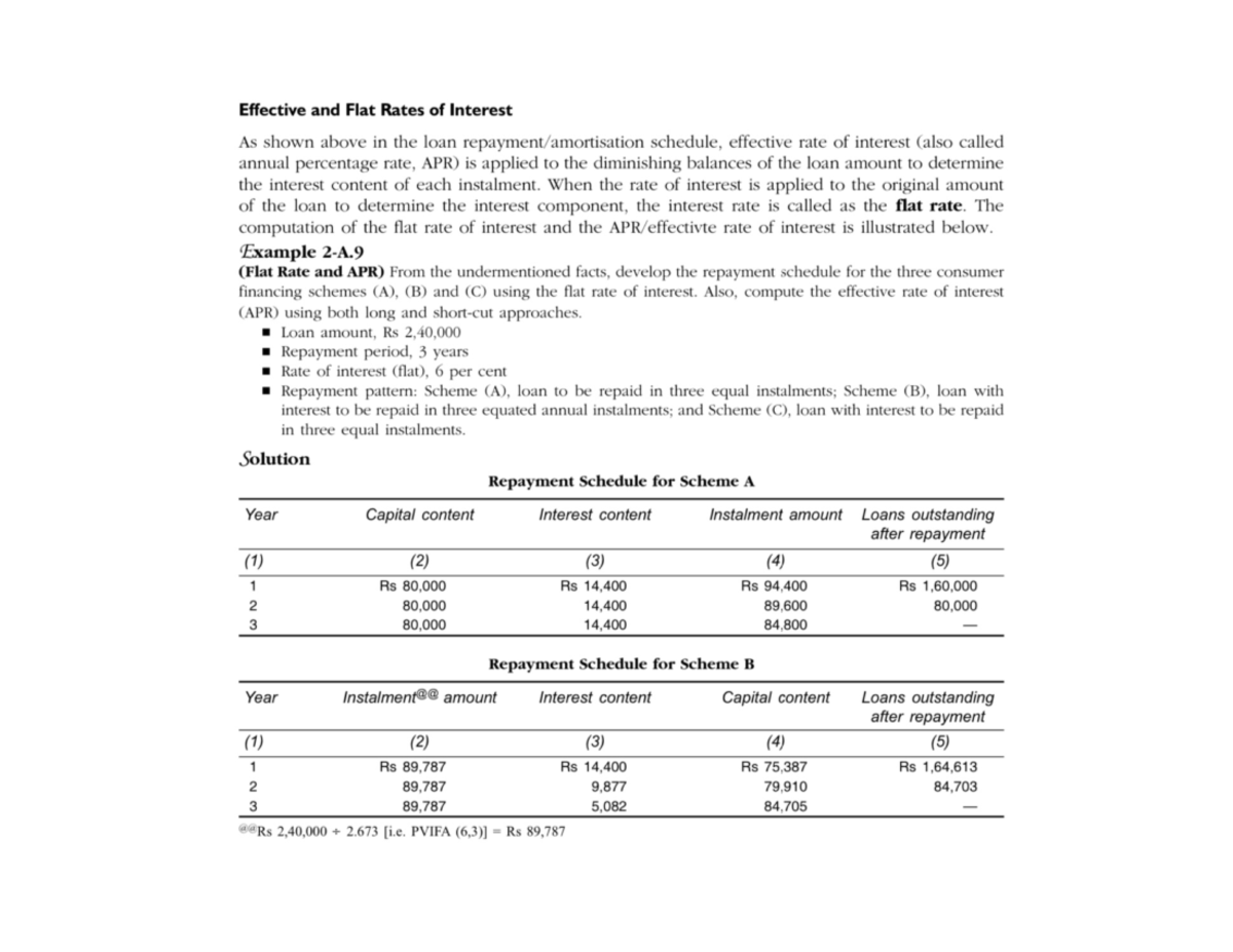 Effective and Flat Rates of Interest Financial Management Studocu