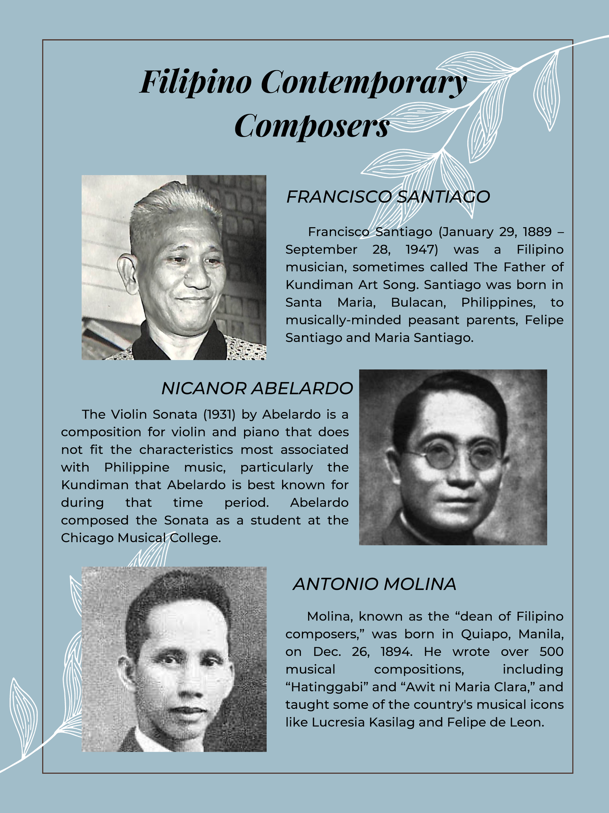 Filipino Contemporary Composers - Filipino Contemporary Composers ...