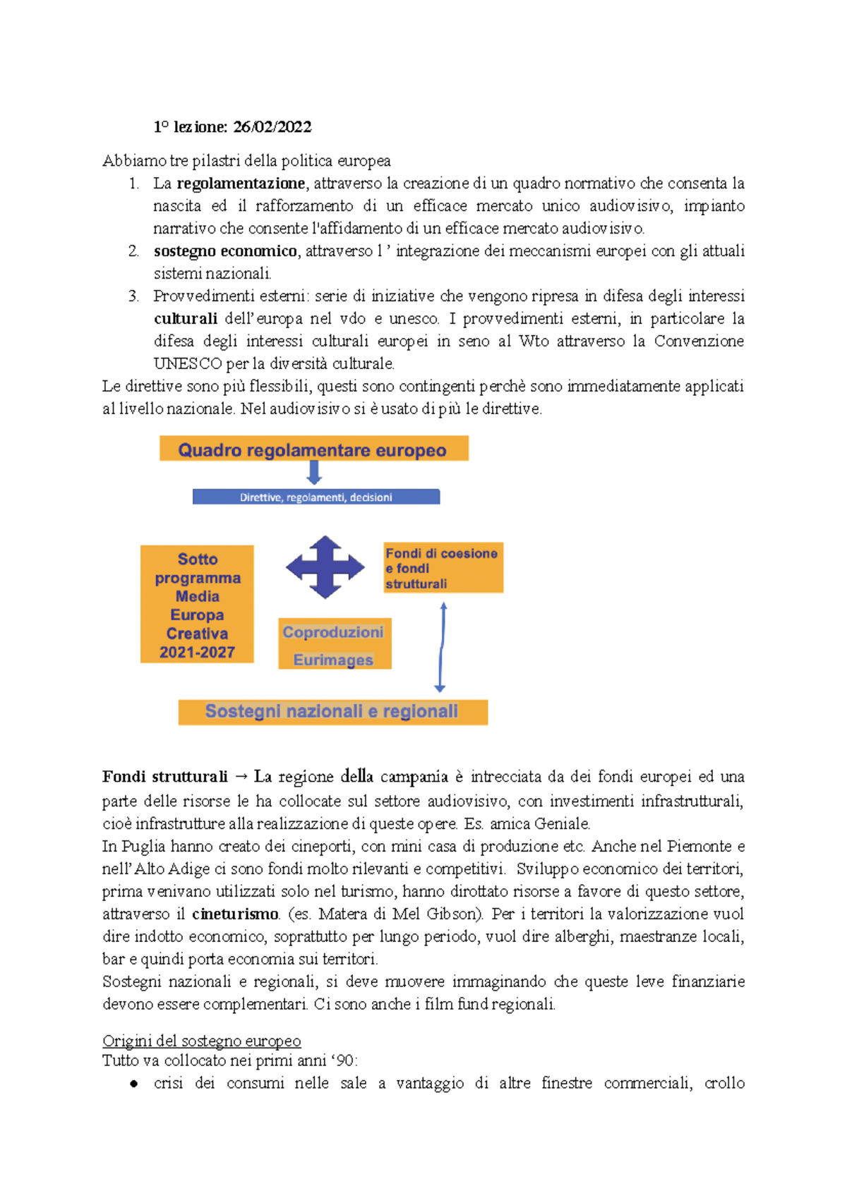 Ordinamento DEL Settore Filmico - 1° lezione: 26/02/ Abbiamo tre ...