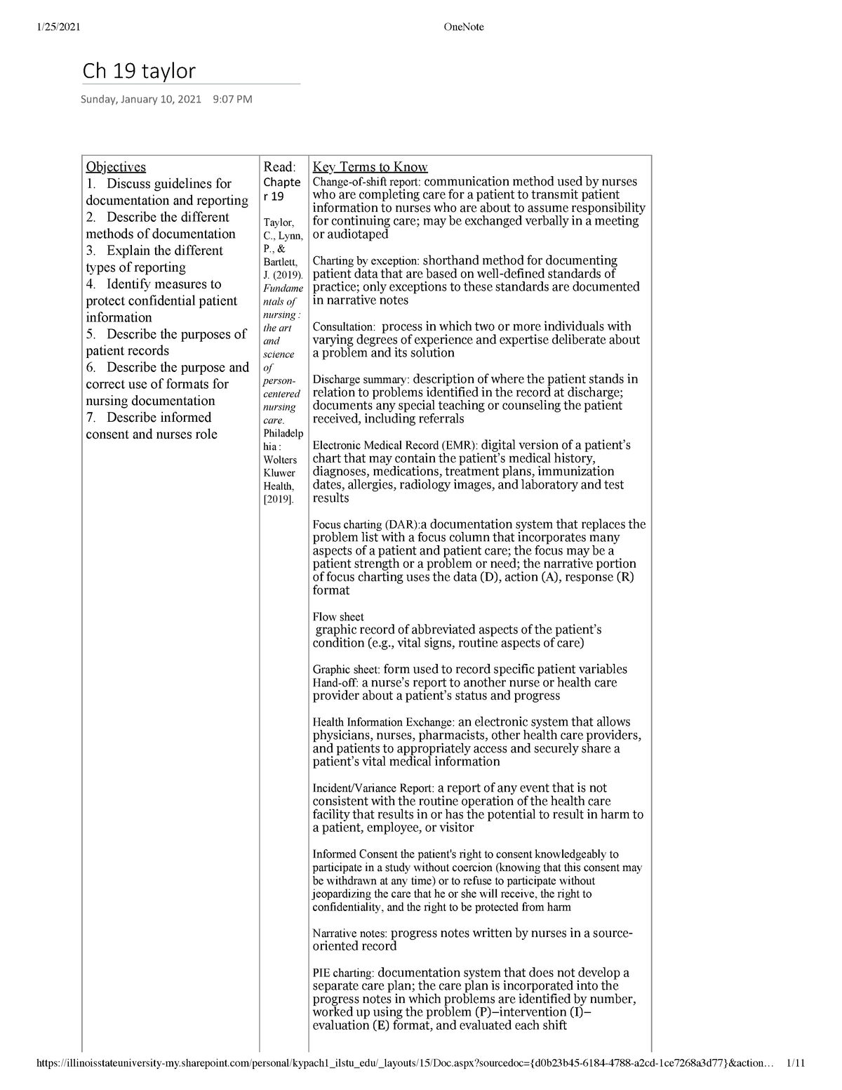 medical charting examples for teaching