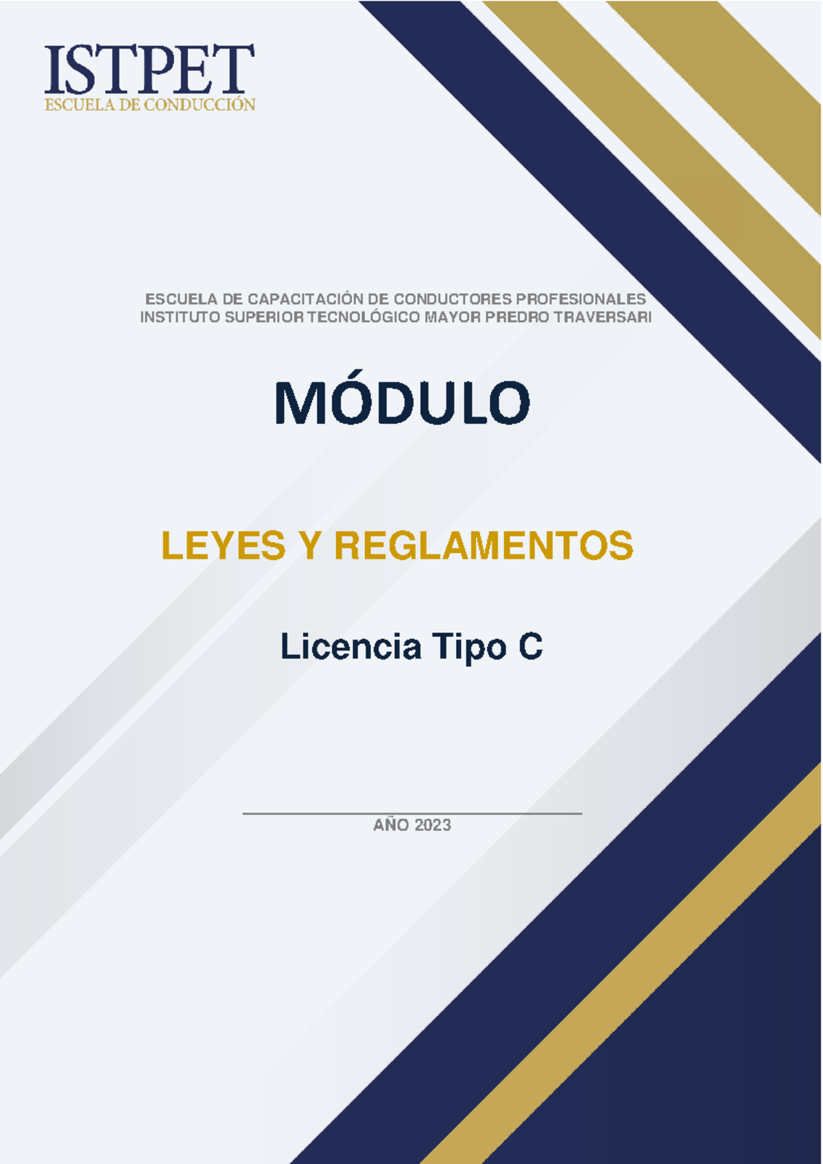 Modulo Leyes y Reglamentos 2 - ESCUELA DE CAPACITACIÓN DE CONDUCTORES ...