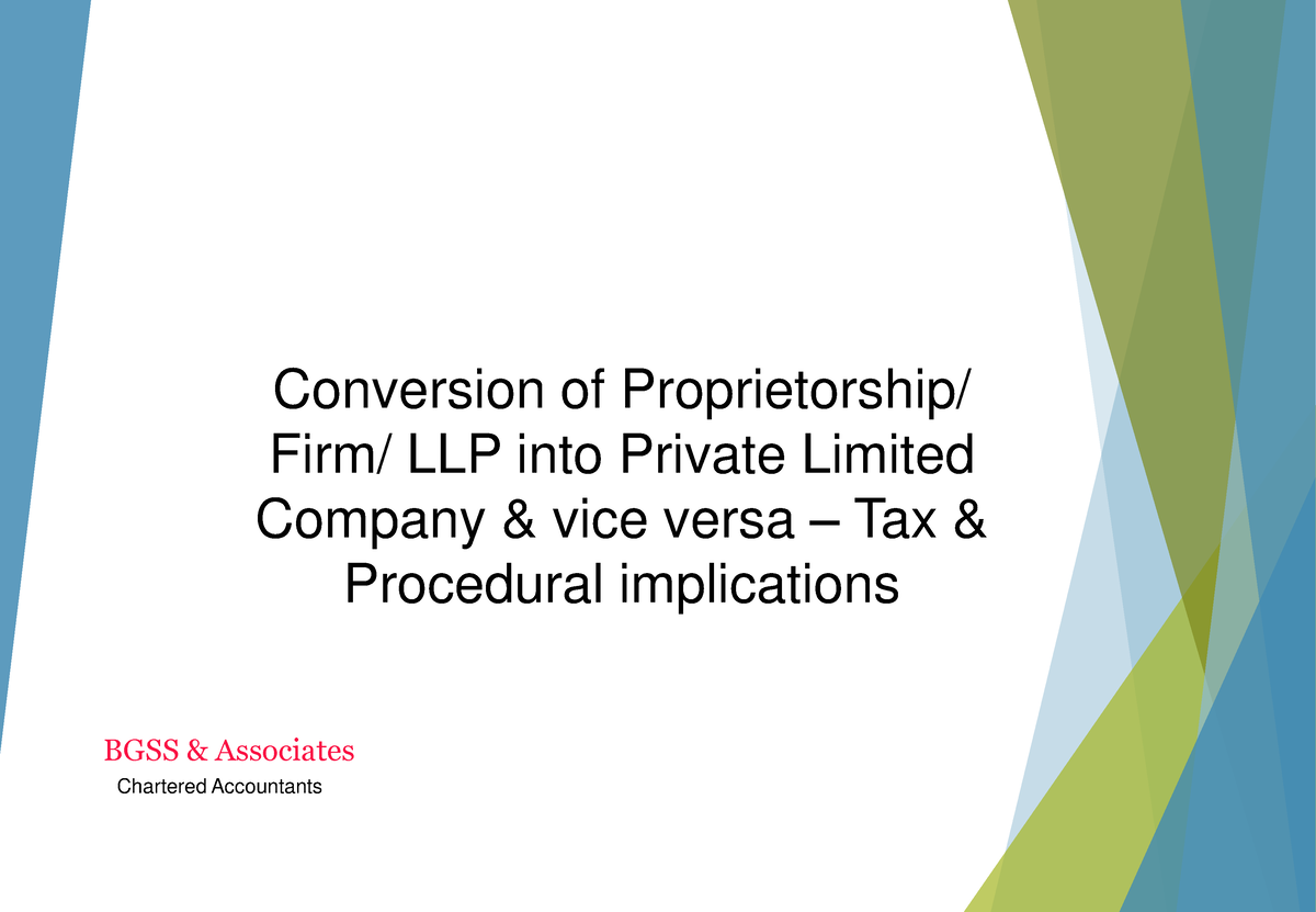 10 Conversion Of Company Into LLP Viceversa Tax Implications BGSS   Thumb 1200 831 