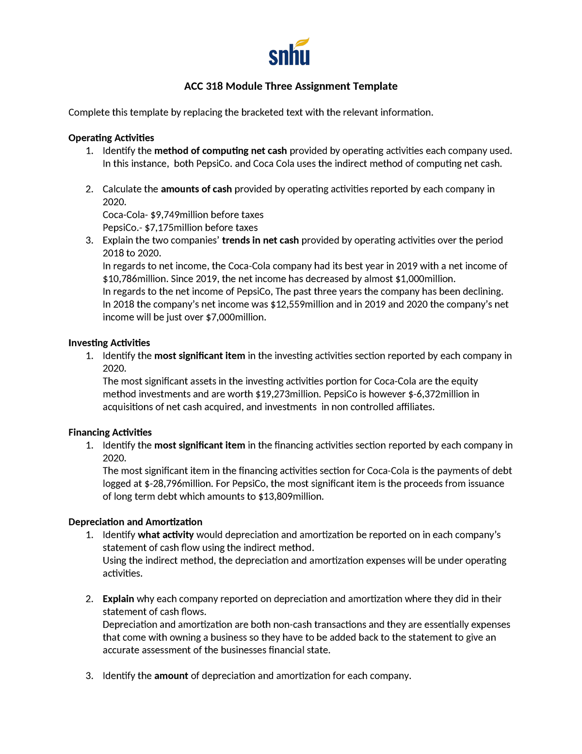 ACC 318 Module Three Assignment Template 1 - ACC 318 Module Three ...