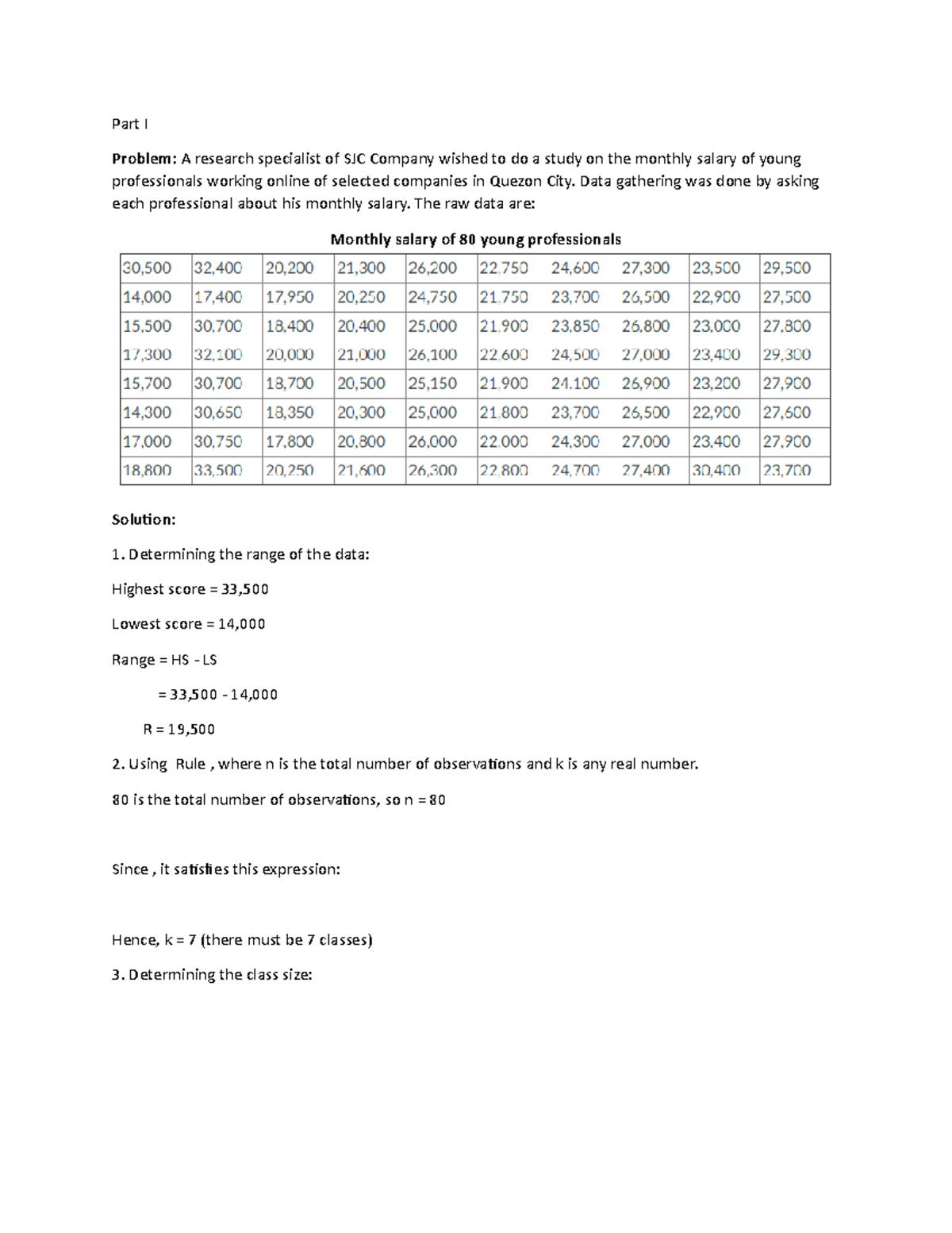 A3.-Assignment-Frequency-Distribution-Table Polya-1 - Part I Problem: A ...