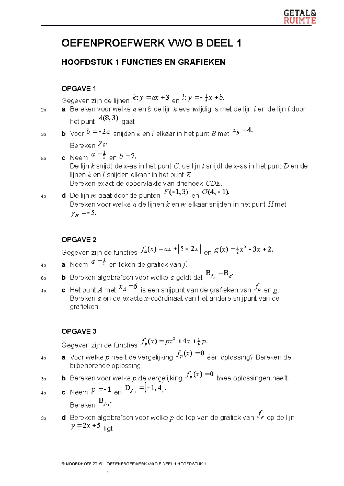 GR11 VB1 H01 Oefenproefwerk - OEFENPROEFWERK VWO B DEEL 1 HOOFDSTUK 1 ...