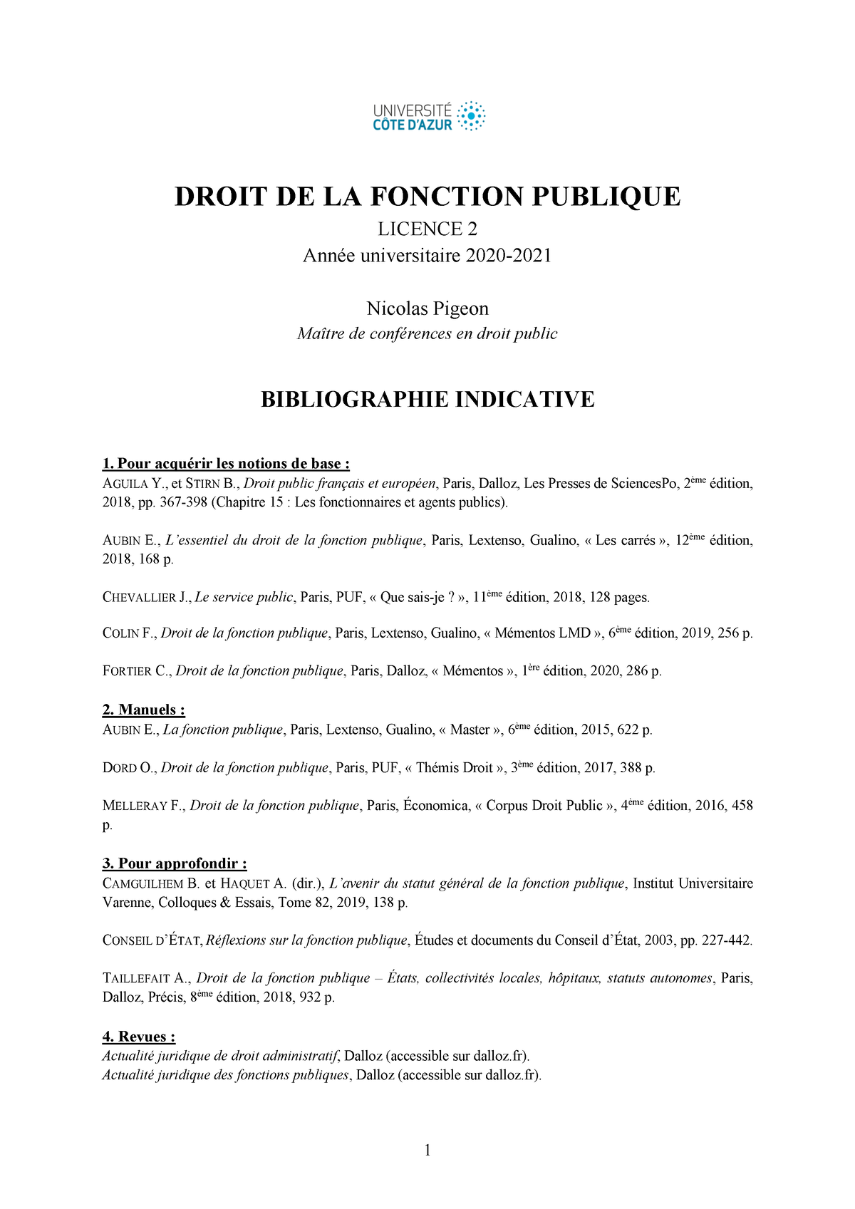 dissertation droit de la fonction publique